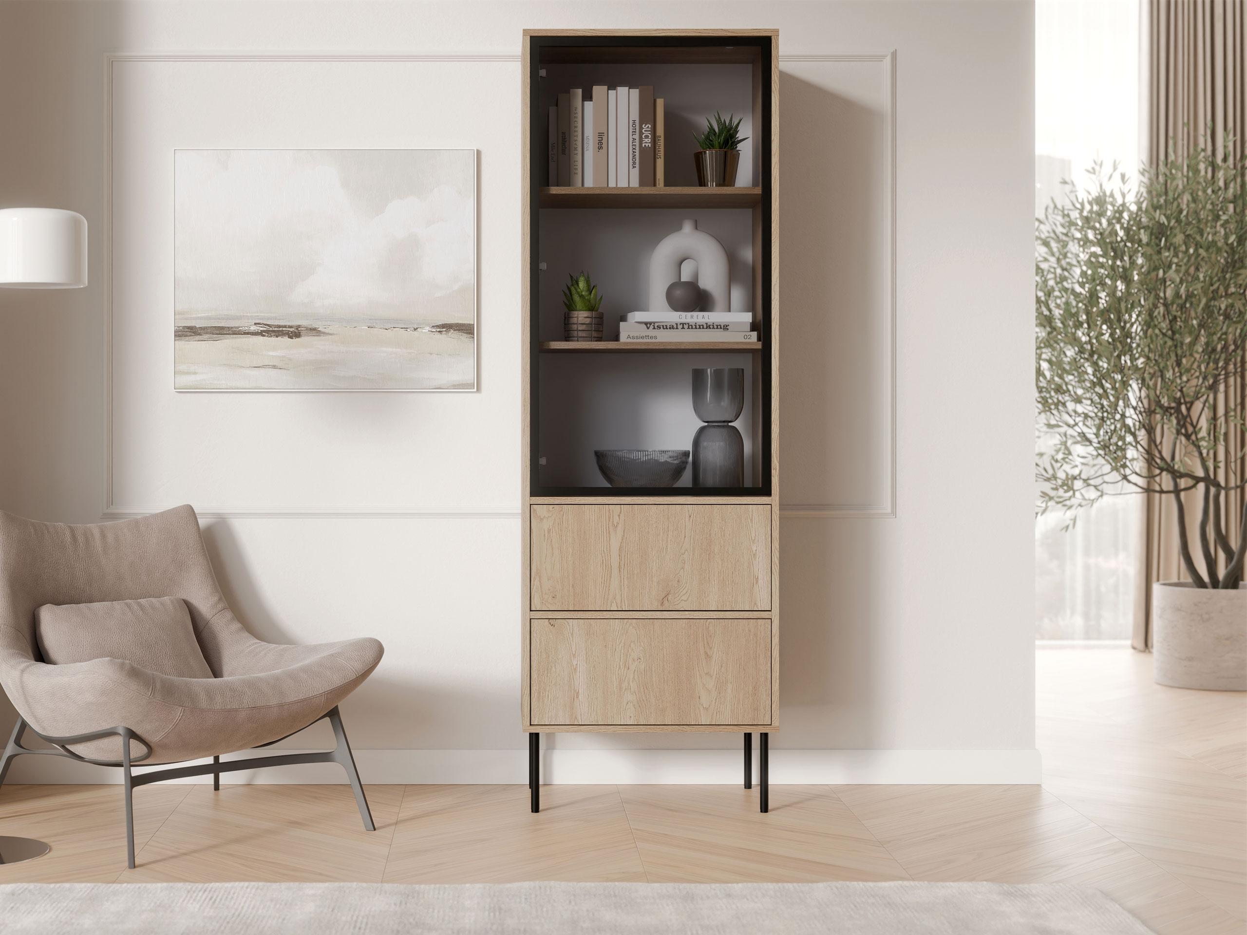 Bookcase Merevai 105 (Oak)