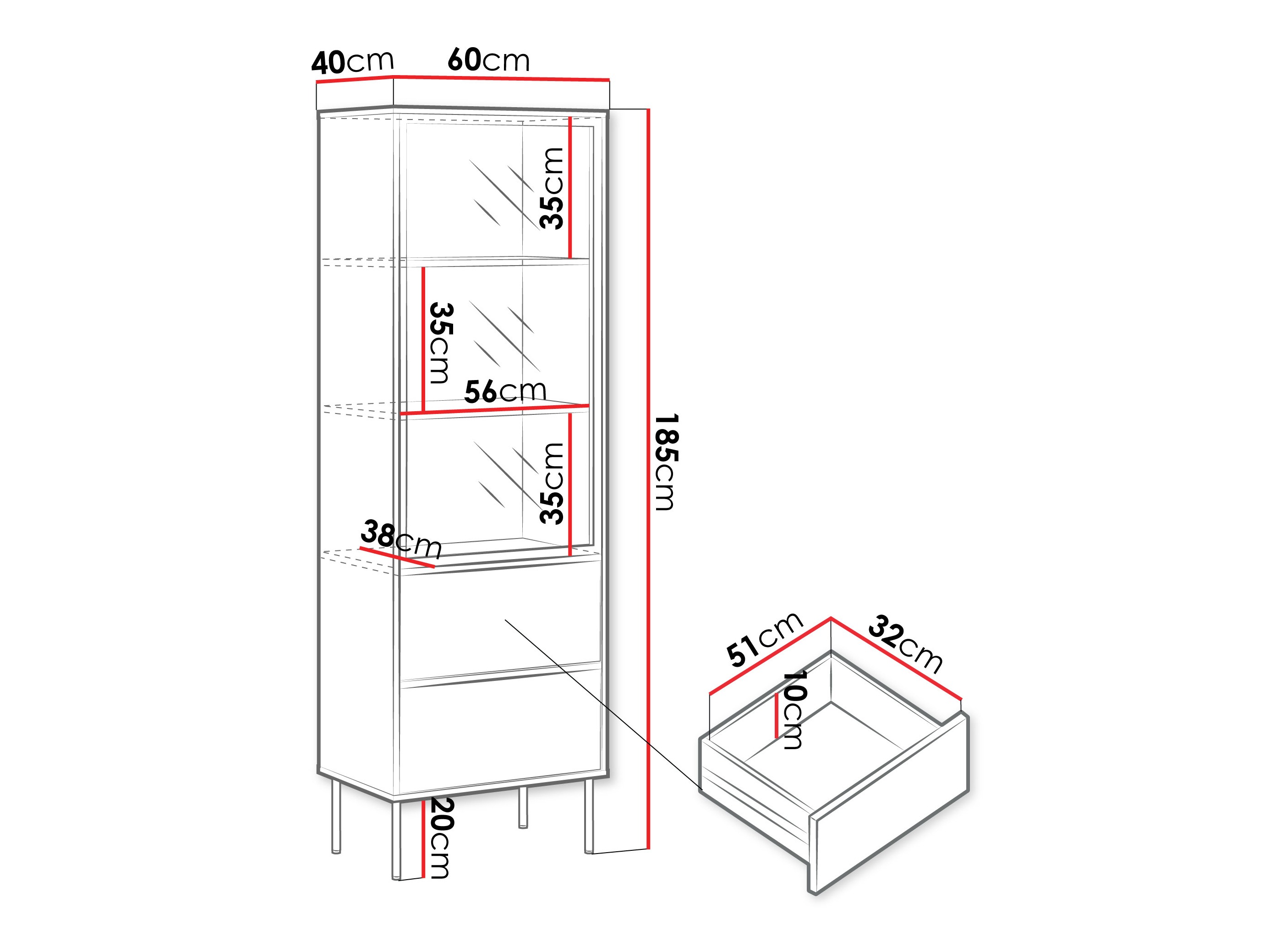 Bookcase Merevai 105 (Oak)