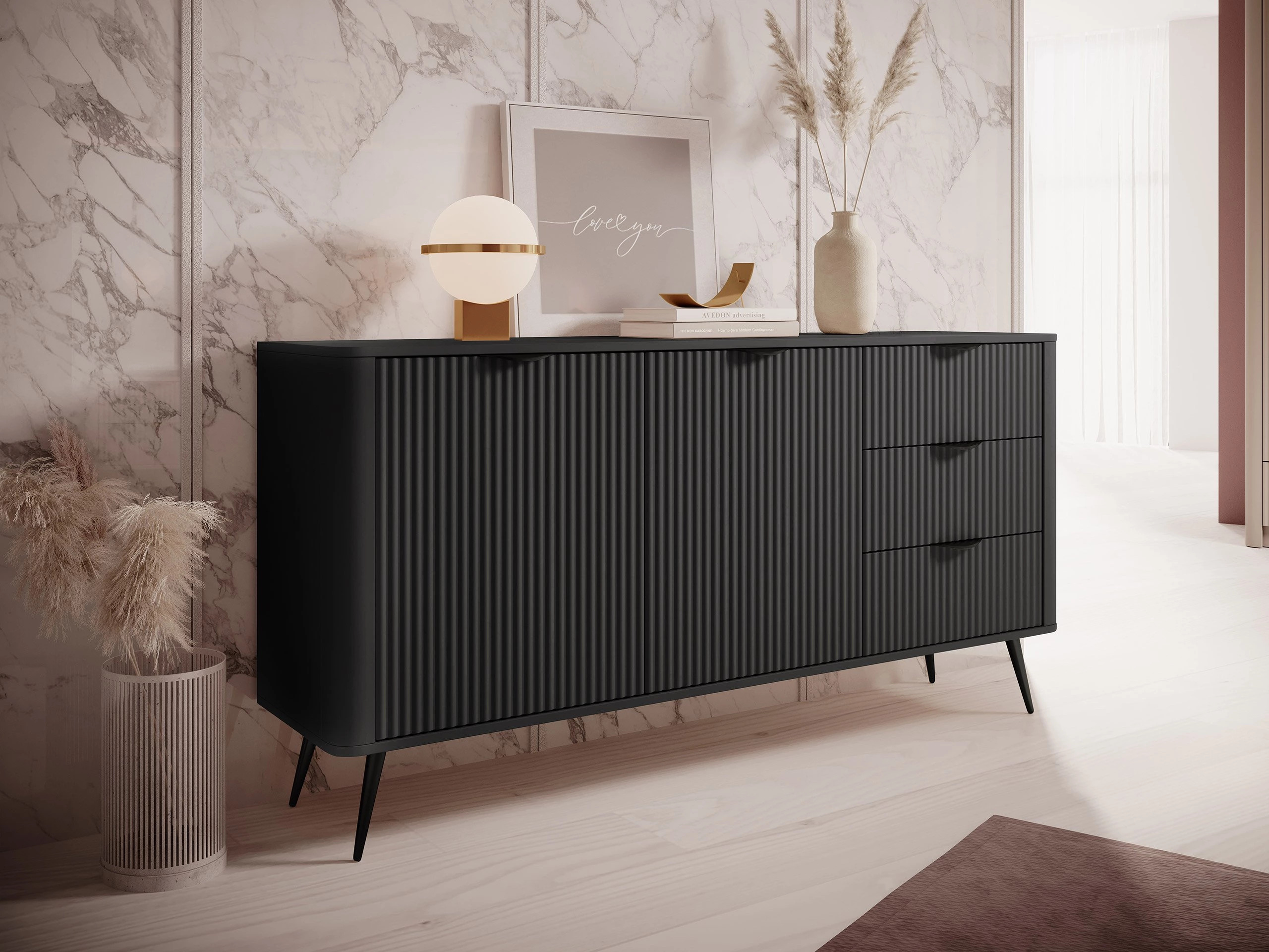 Chest of drawers Lectum I (Graphite)