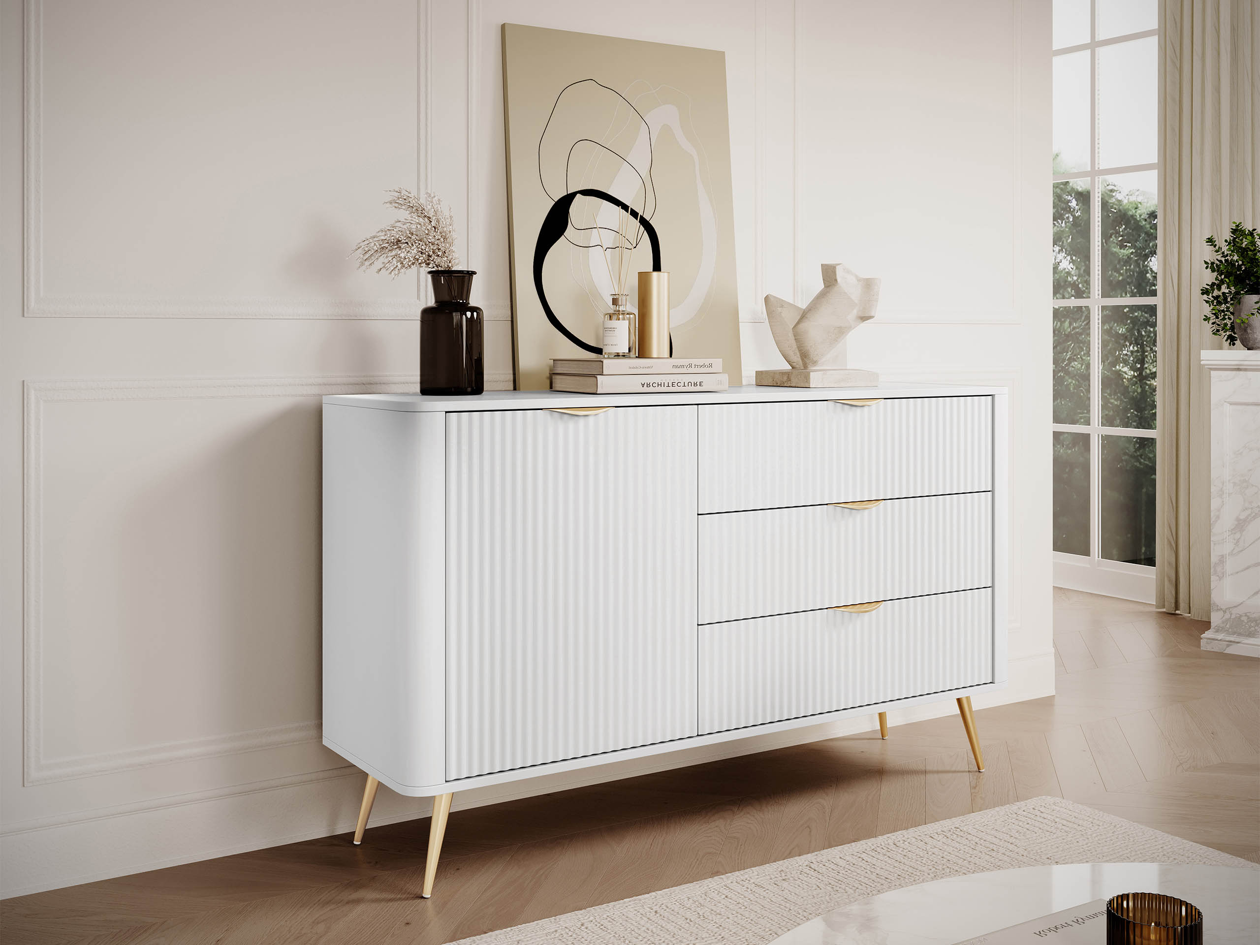 Chest of drawers Lectum (White)