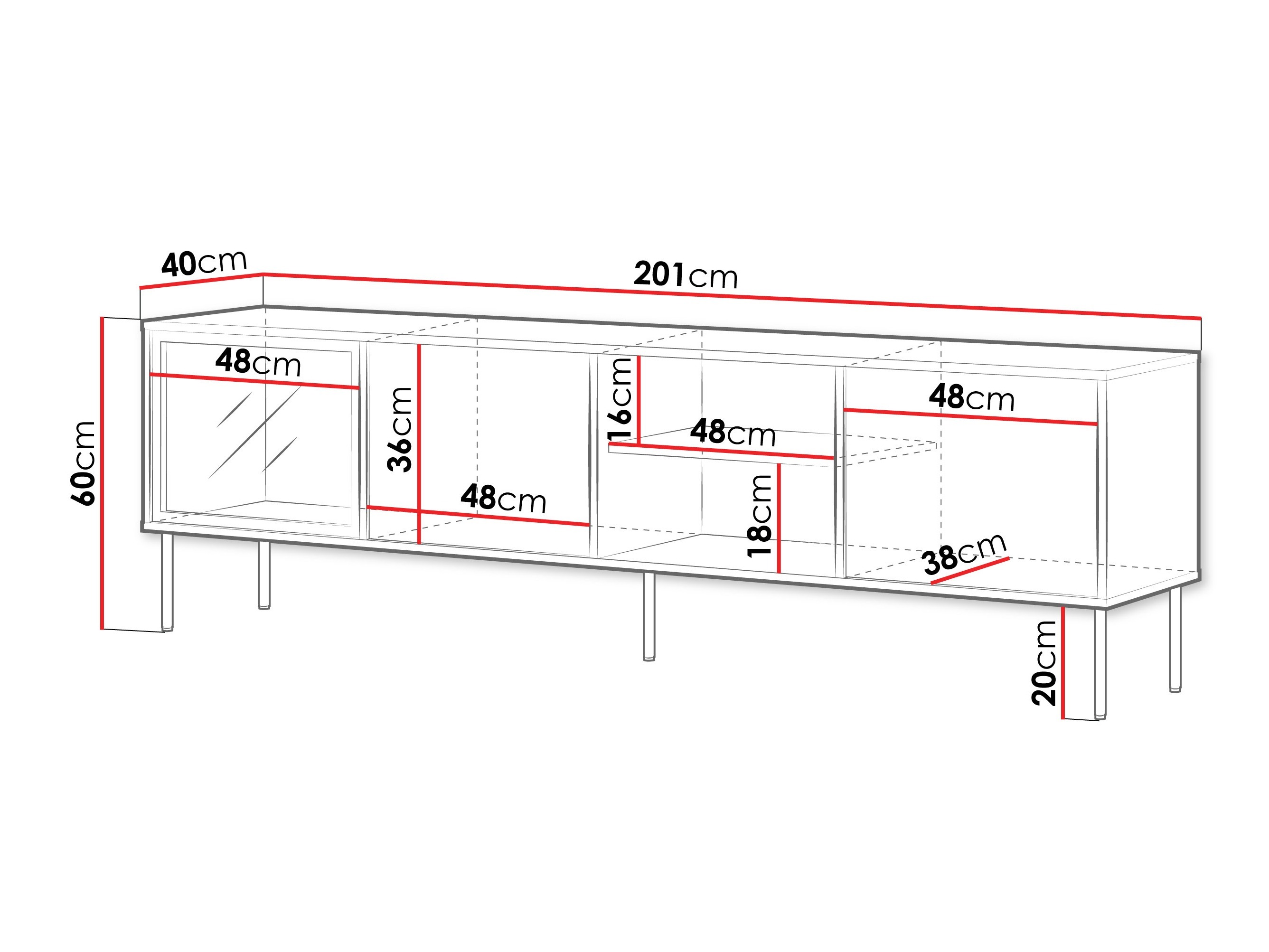 TV stand Merevai 103 (Cashmere)
