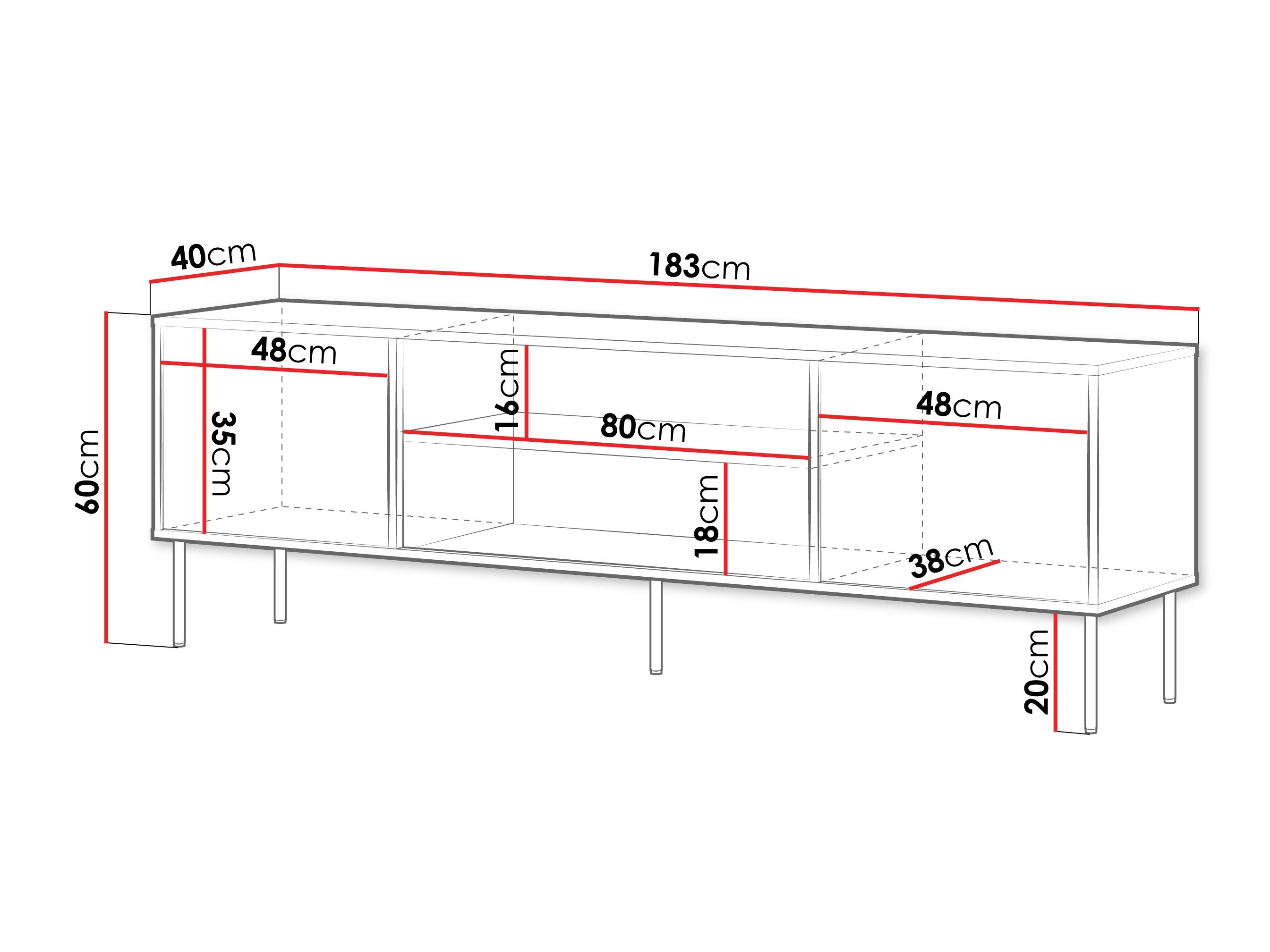 TV stand Merevai 104 (Cashmere)