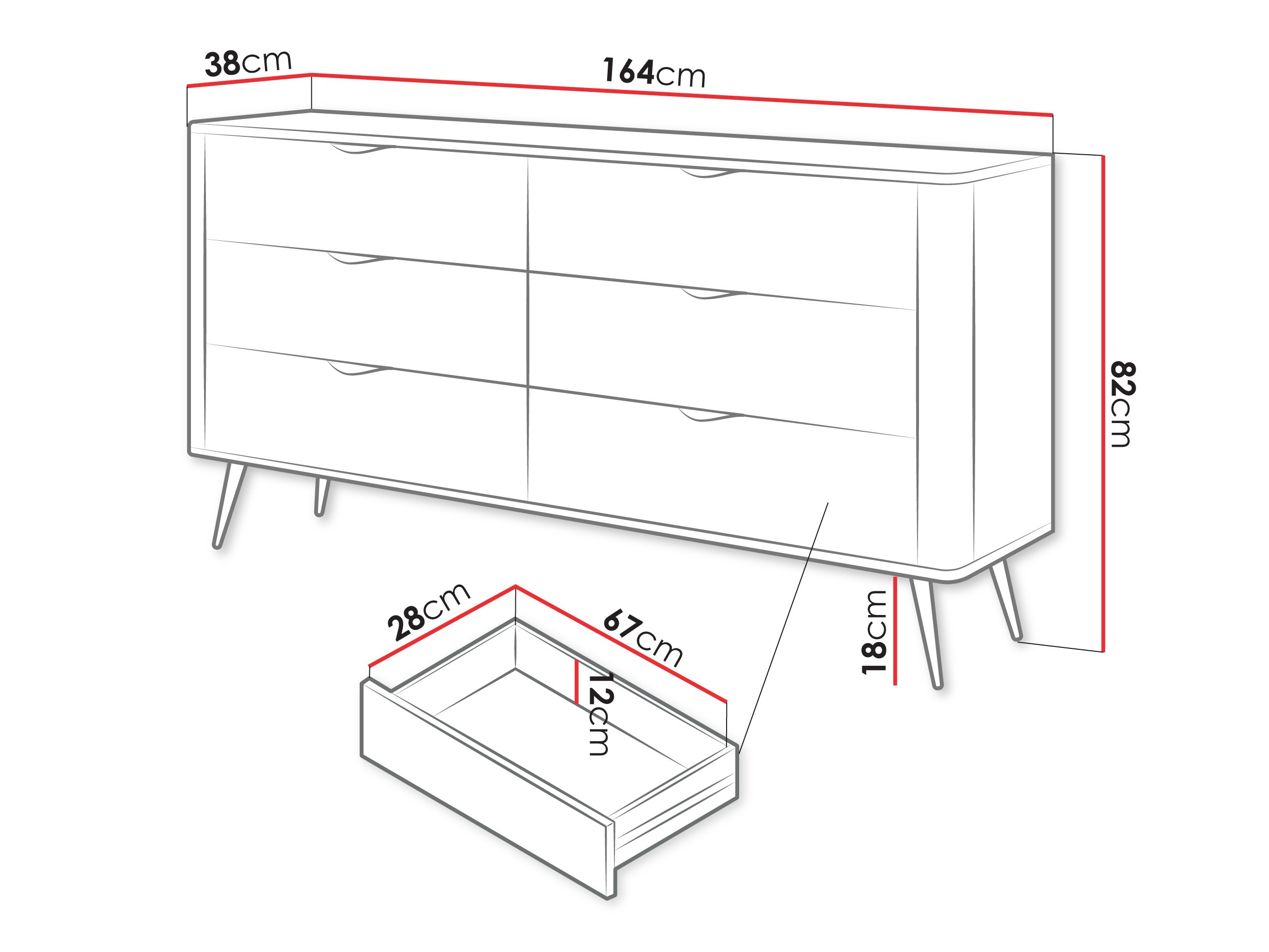 Chest of drawers Lectum II (Beige)