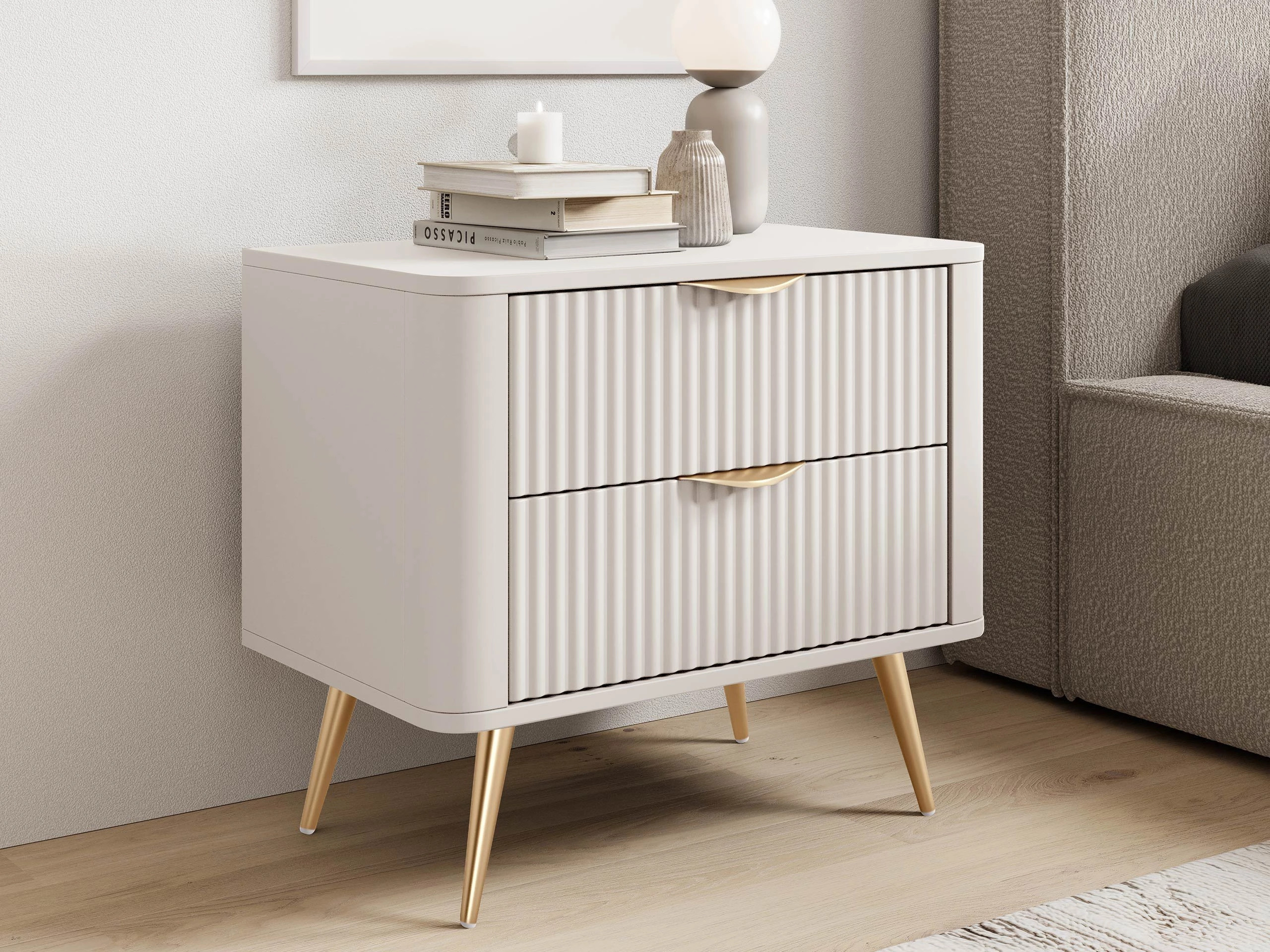 Bedside table Lectum (Beige)