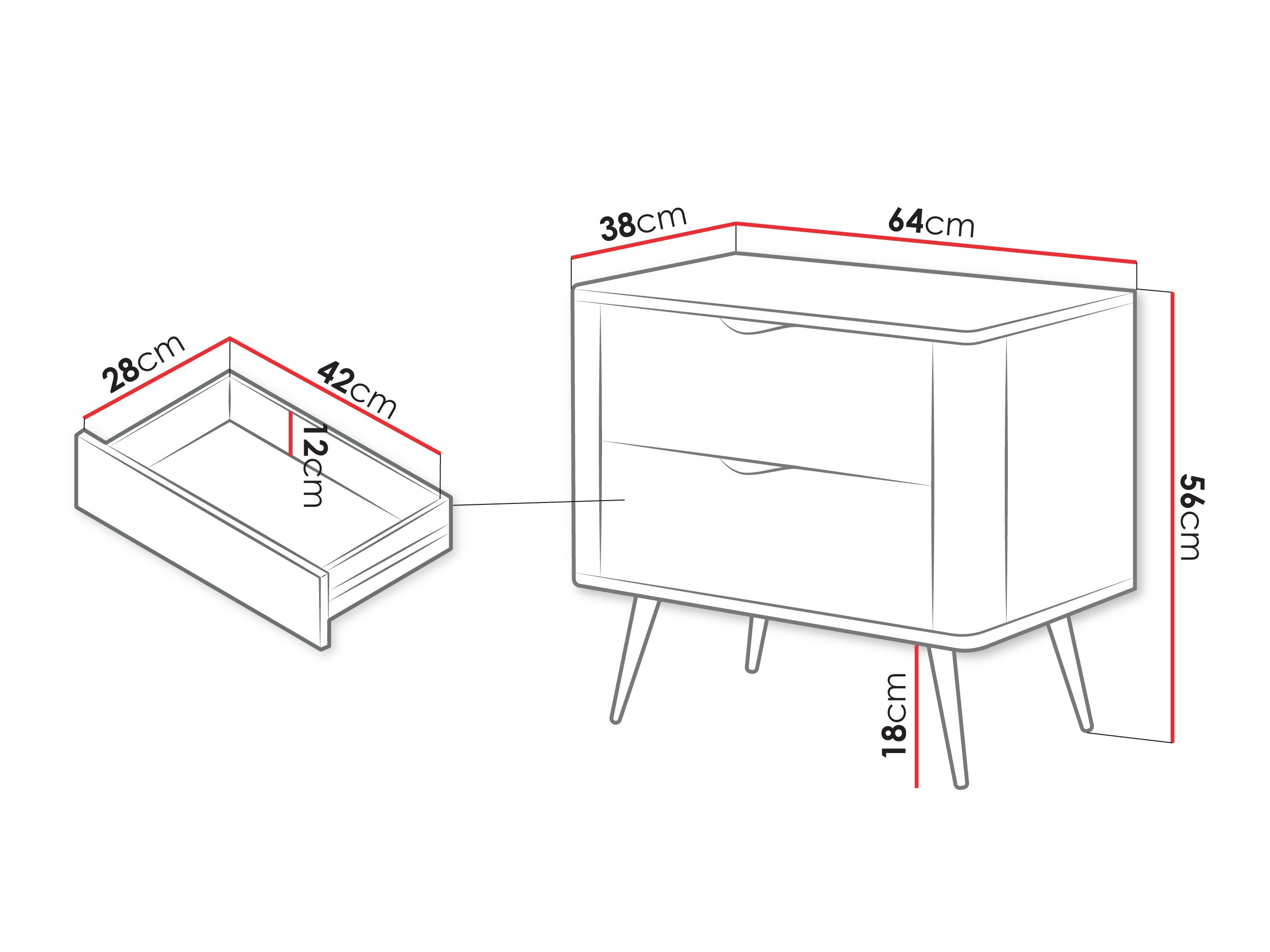 Bedside table Lectum (Beige)