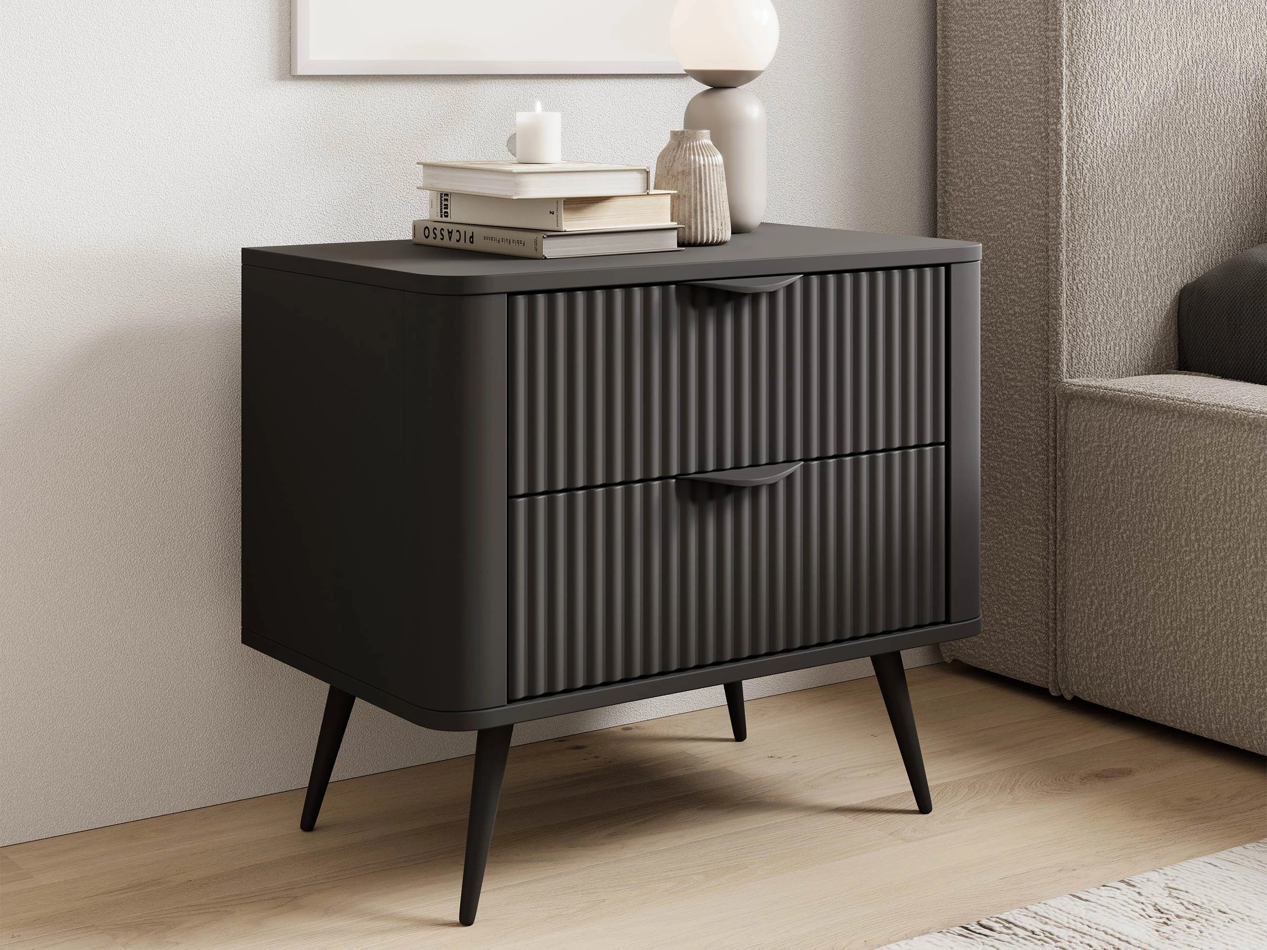 Bedside table Lectum (Graphite)