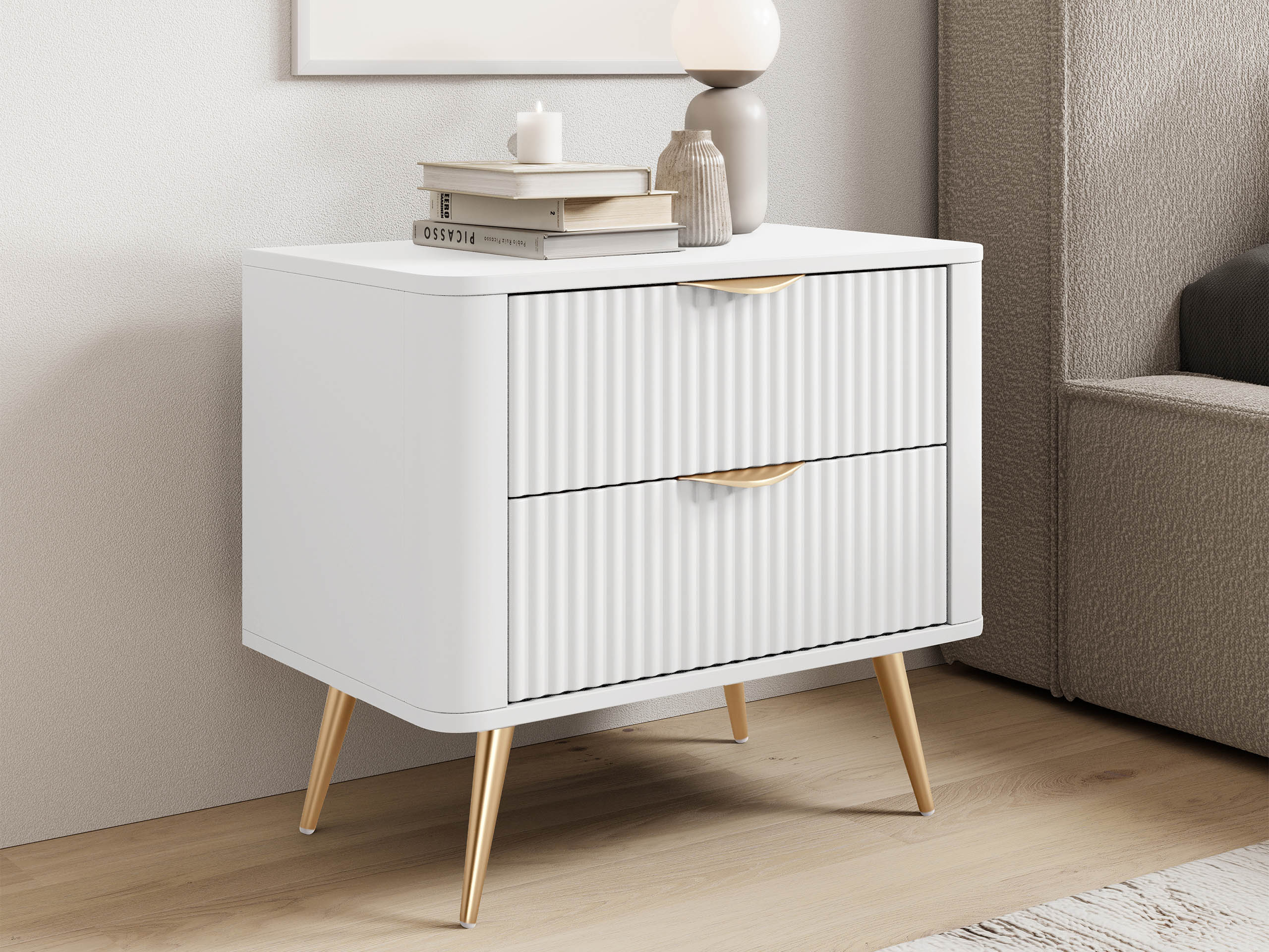 Bedside table Lectum (White)