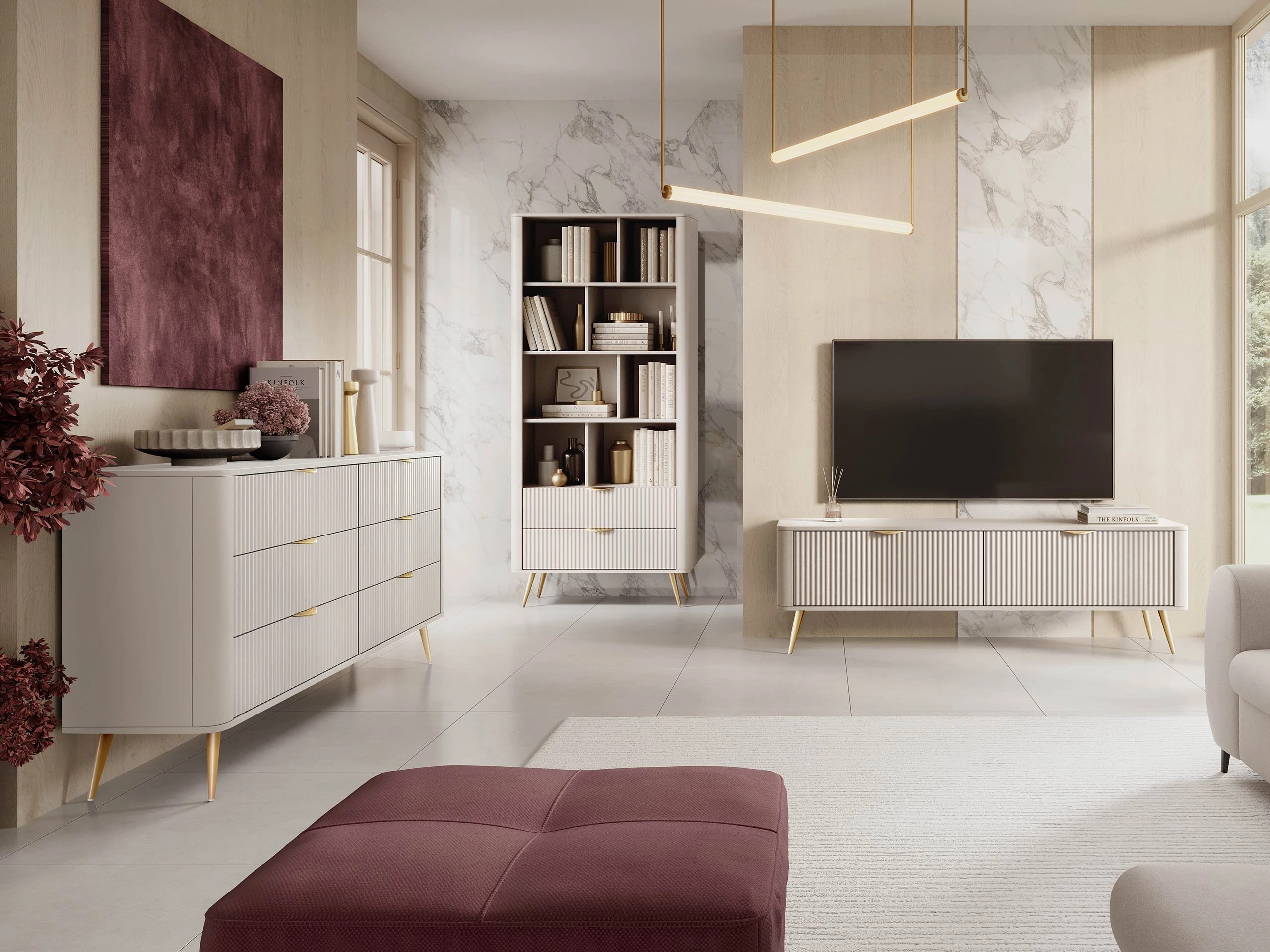 TV stand Lectum (Beige)