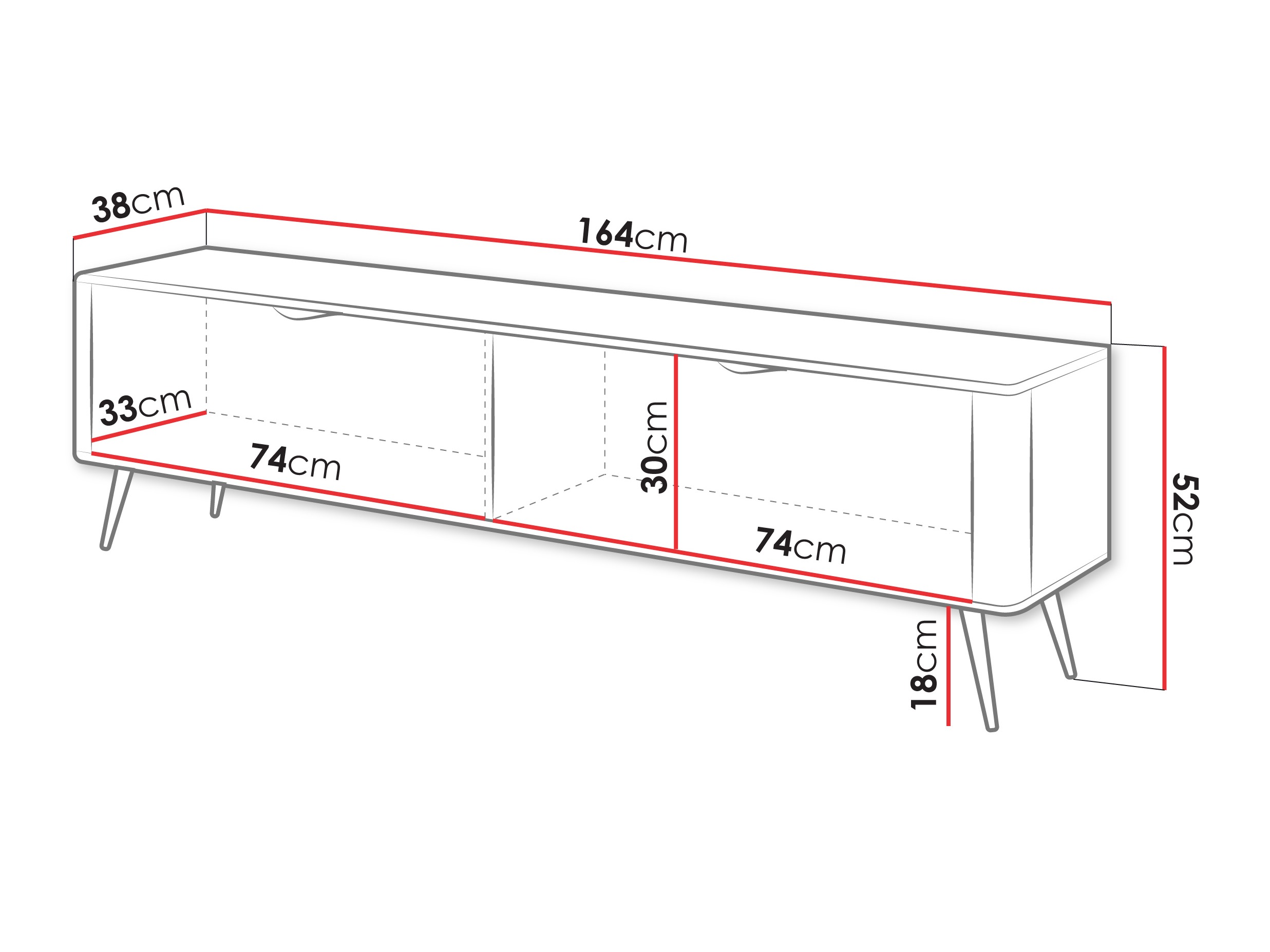 TV stand Lectum (White)