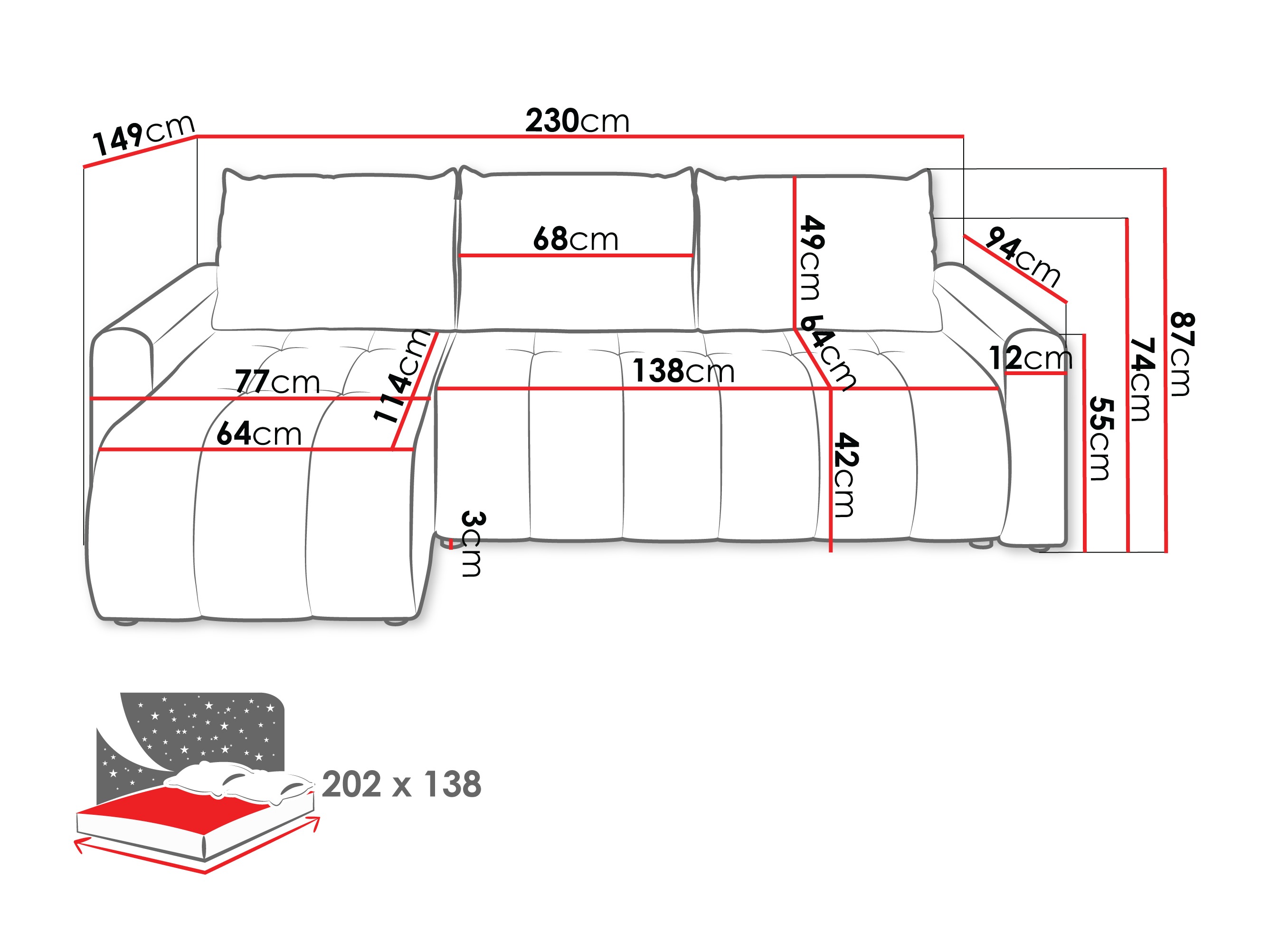 Corner sofa Specio (Polo 875)