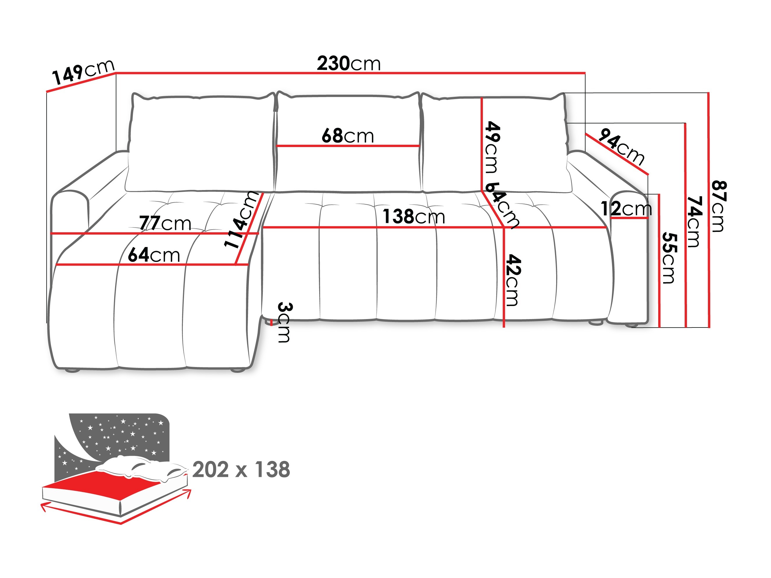 Corner sofa Specio (Polo 894)