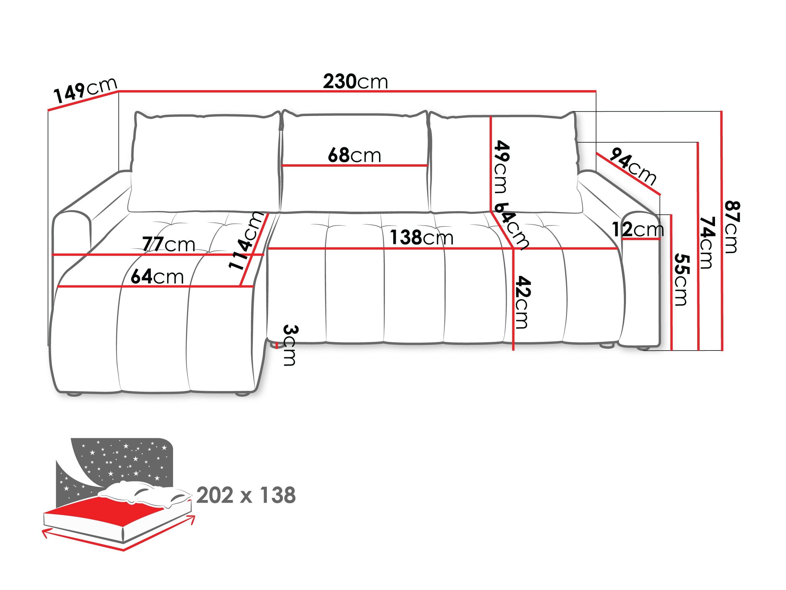 Corner sofa Specio (Polo 897)