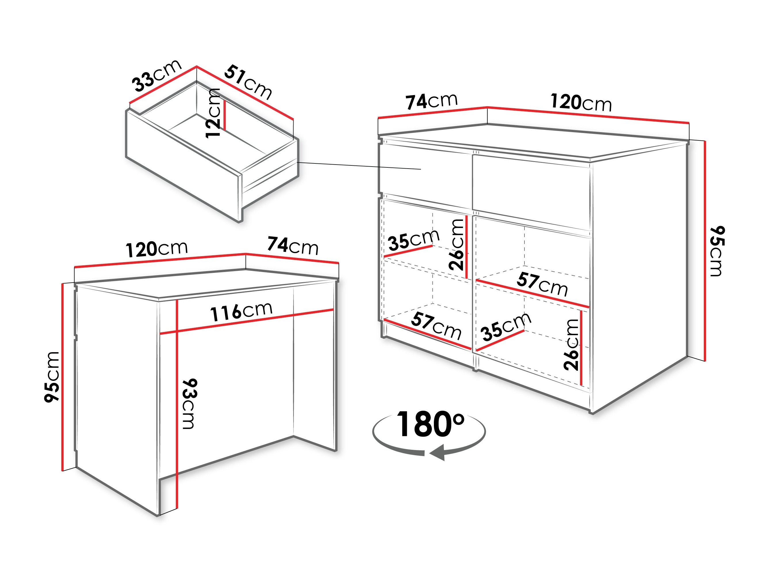 Kitchen island Comfivo 504 (White)