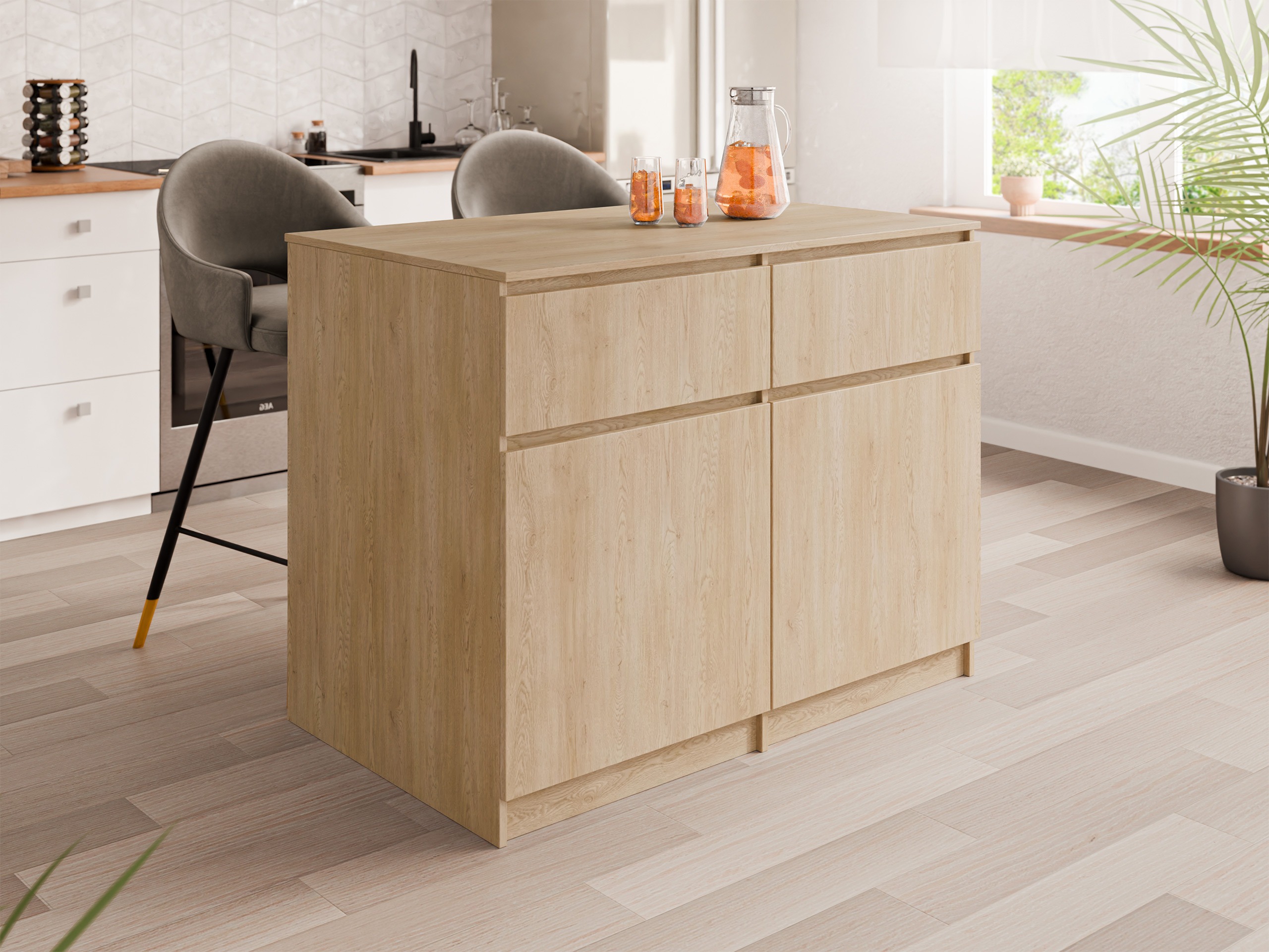 Kitchen island Comfivo Cantal (Oak)