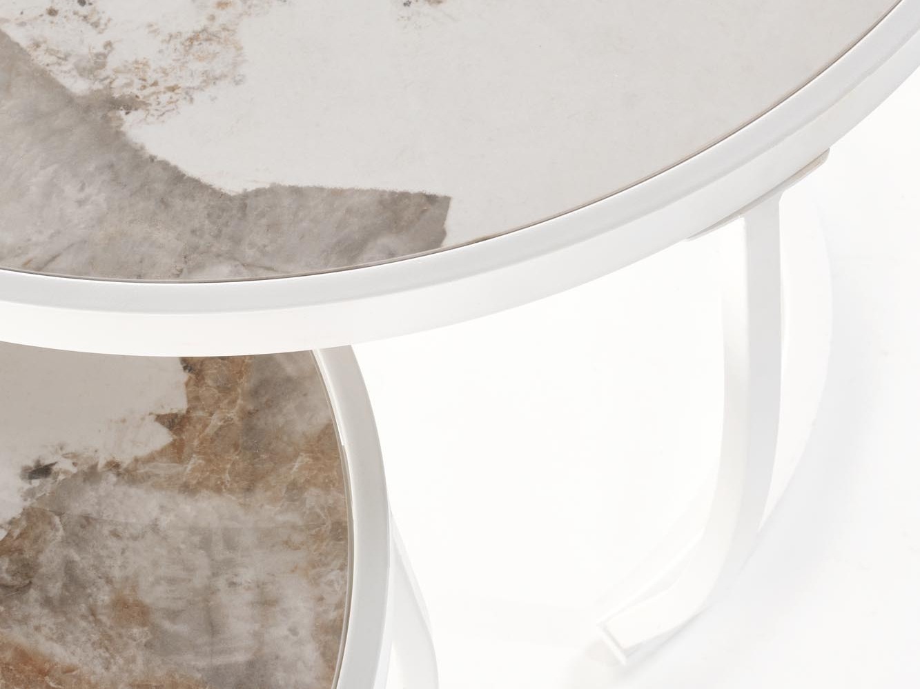 Nest of coffee tables Houston 1658 (White + White marble)