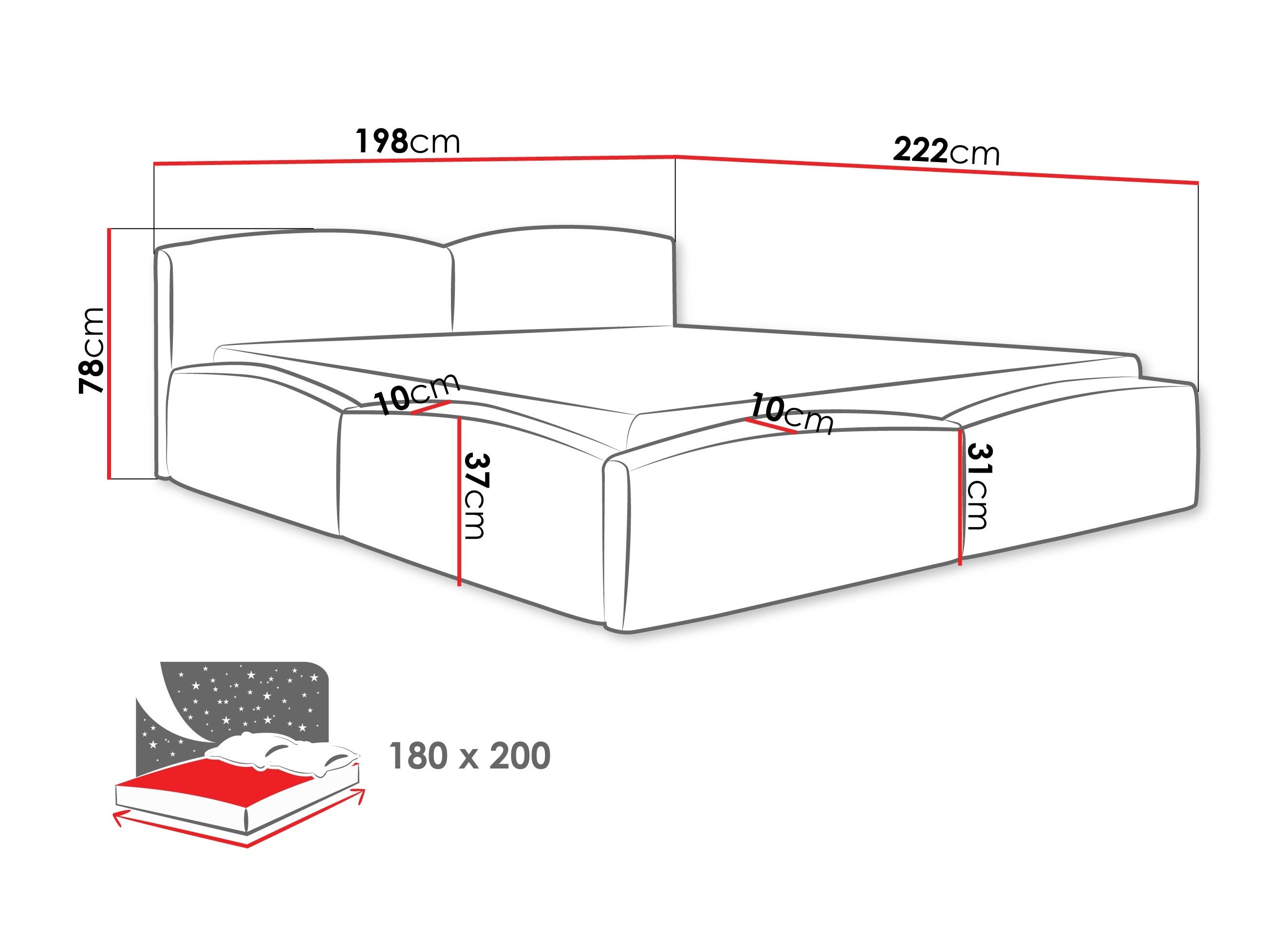 Bed TrendyNest Caprio (Lumo 40)