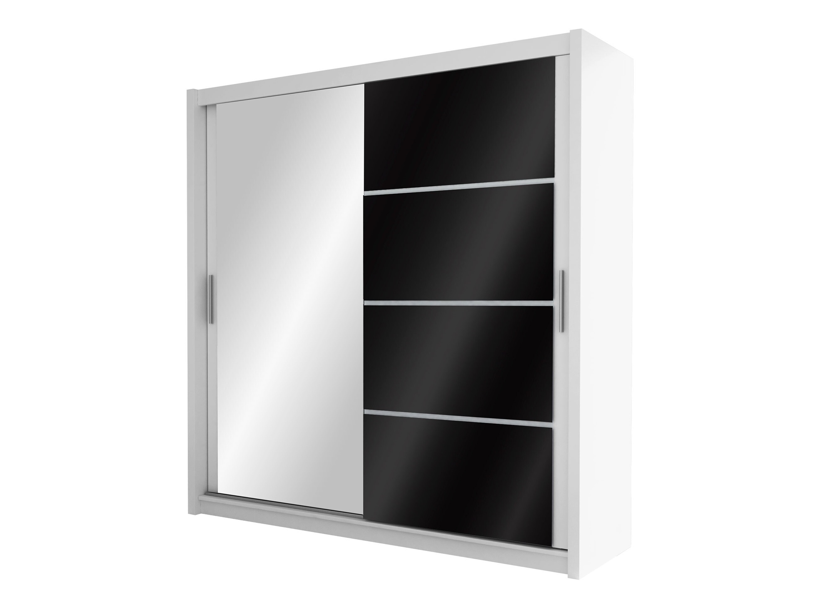 Wardrobe Honolulu 111 (White + Glossy black)
