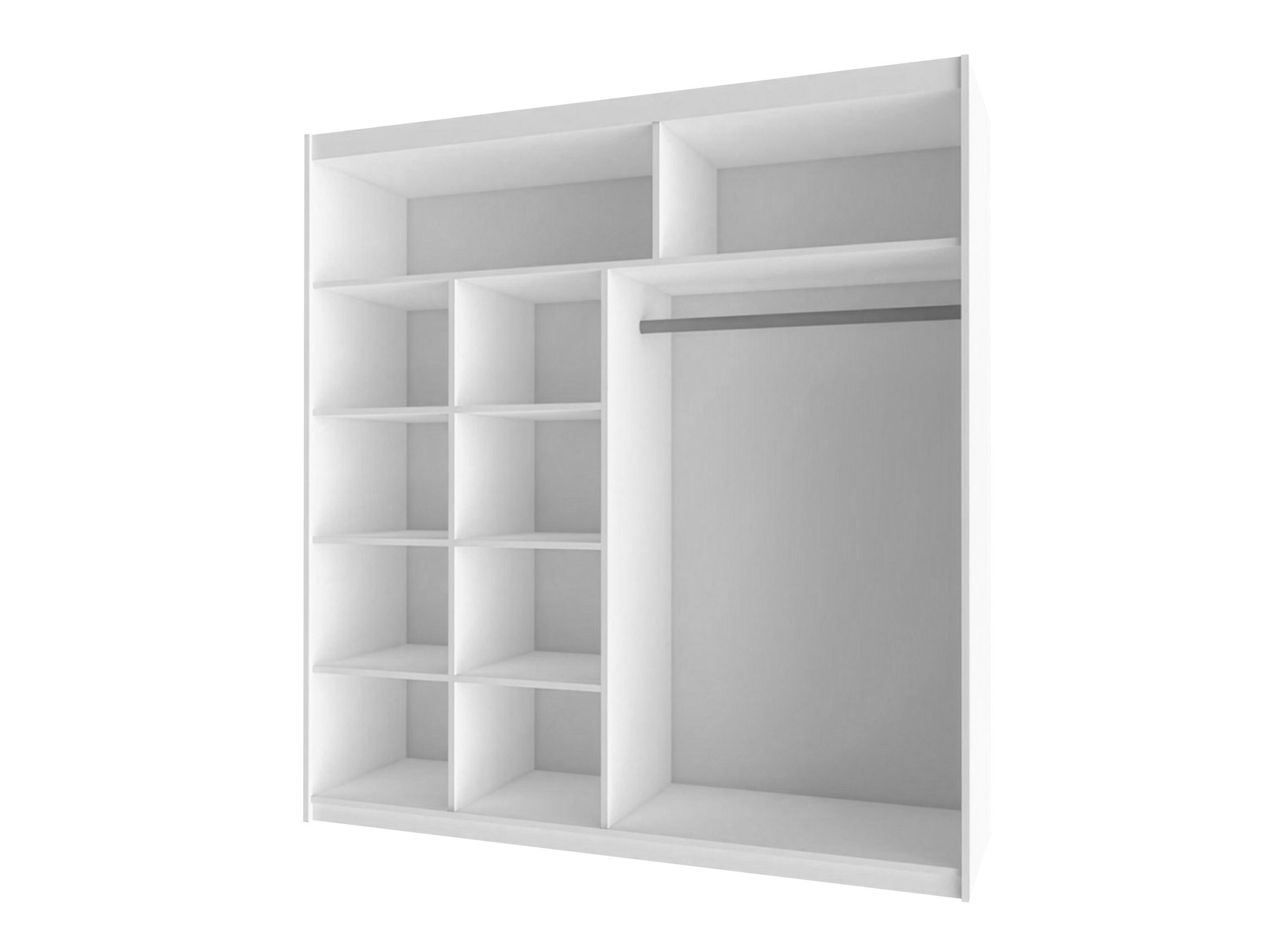 Wardrobe Honolulu 111 (White + Glossy black)