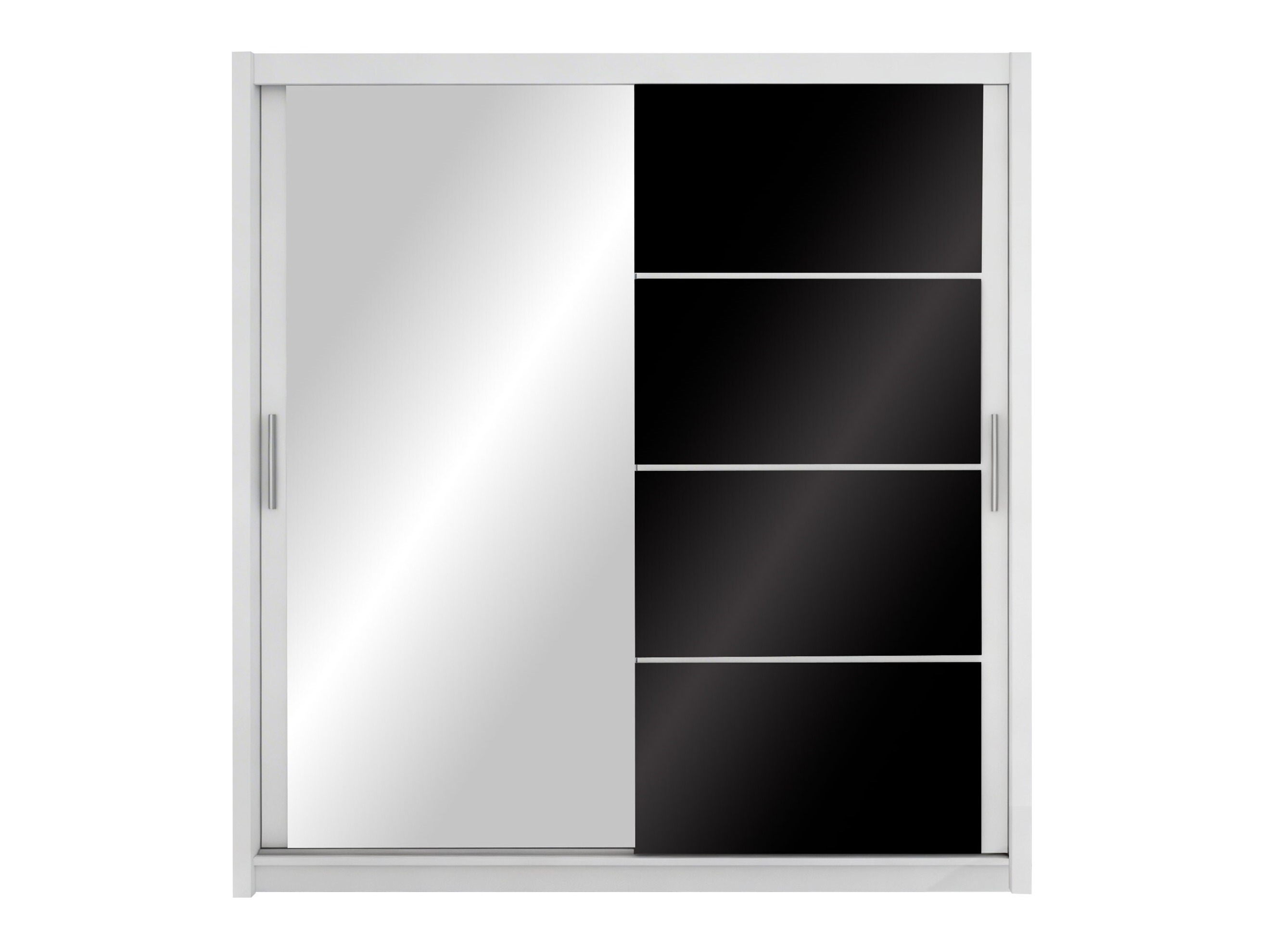 Wardrobe Honolulu 111 (White + Glossy black)