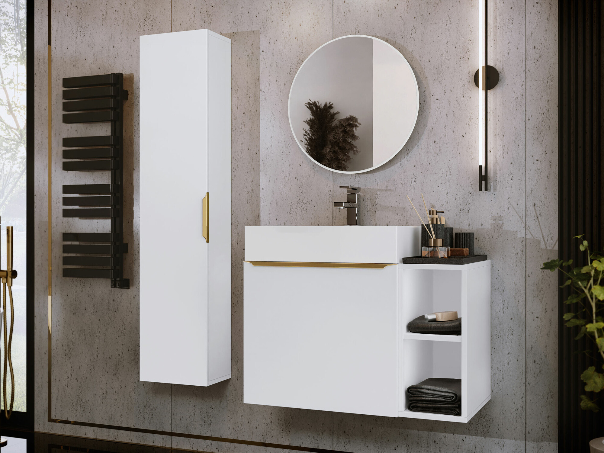 Wall-mounted bathroom cabinet Comfivo Unitas