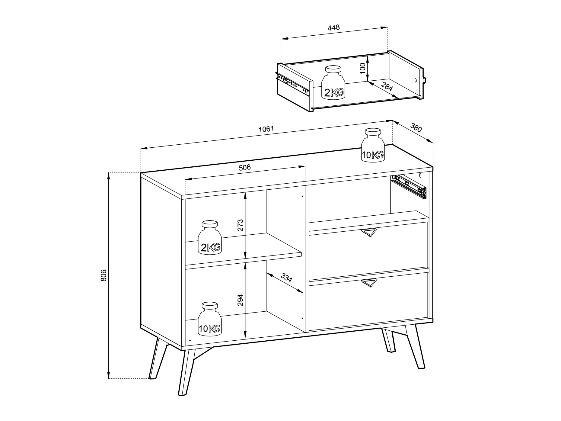 Chest of drawers Lima 137