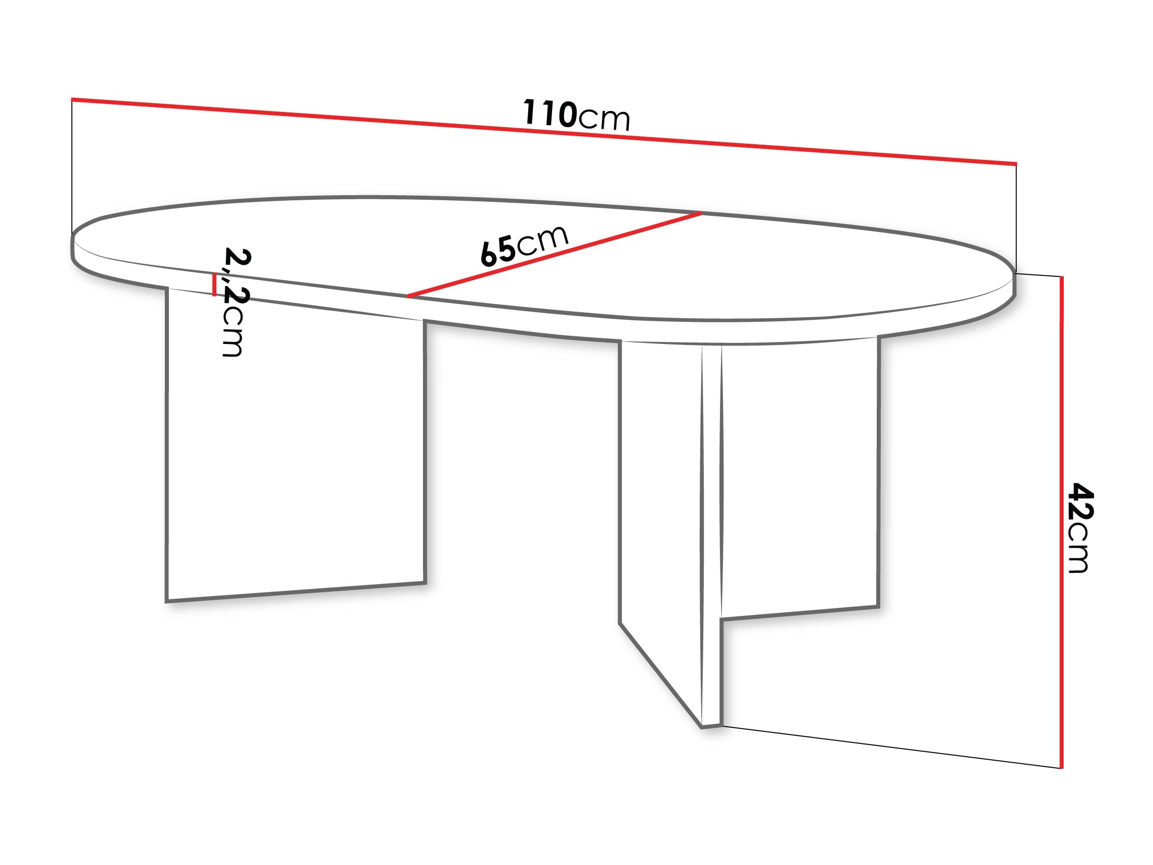Coffee table Comfivo Fungus (Black marble + Black)