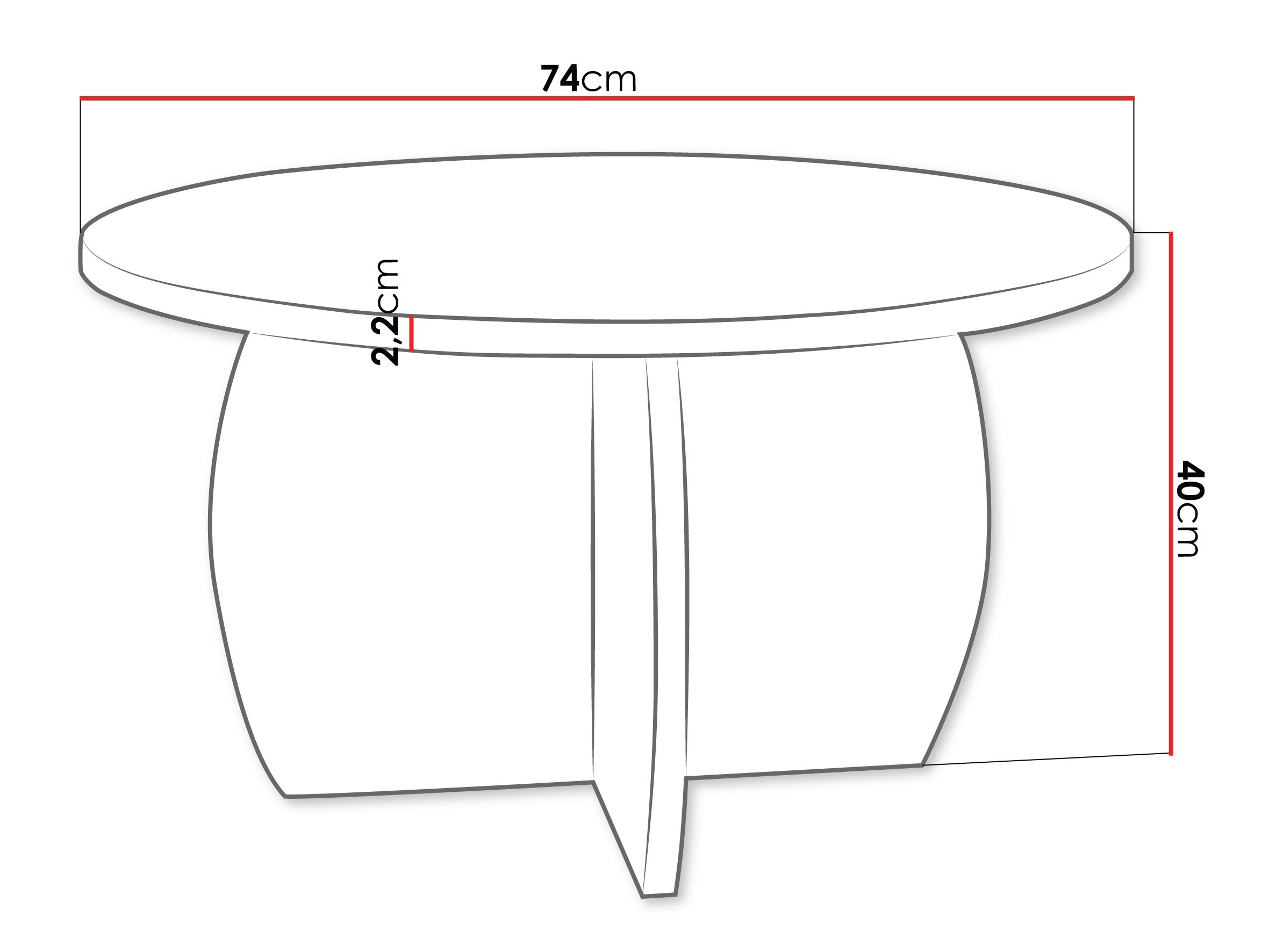 Coffee table Comfivo Pagas (Walnut)