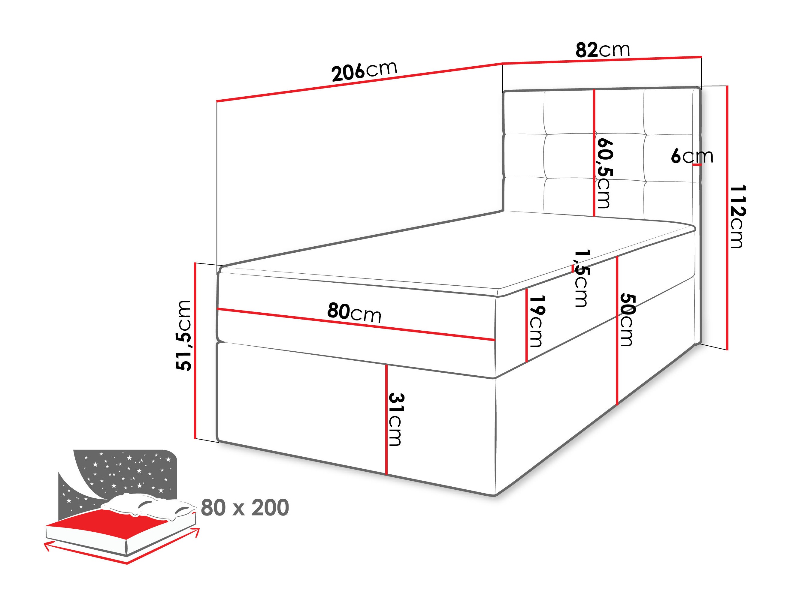 Continental bed Comfivo Osculum II (Lambi 03)