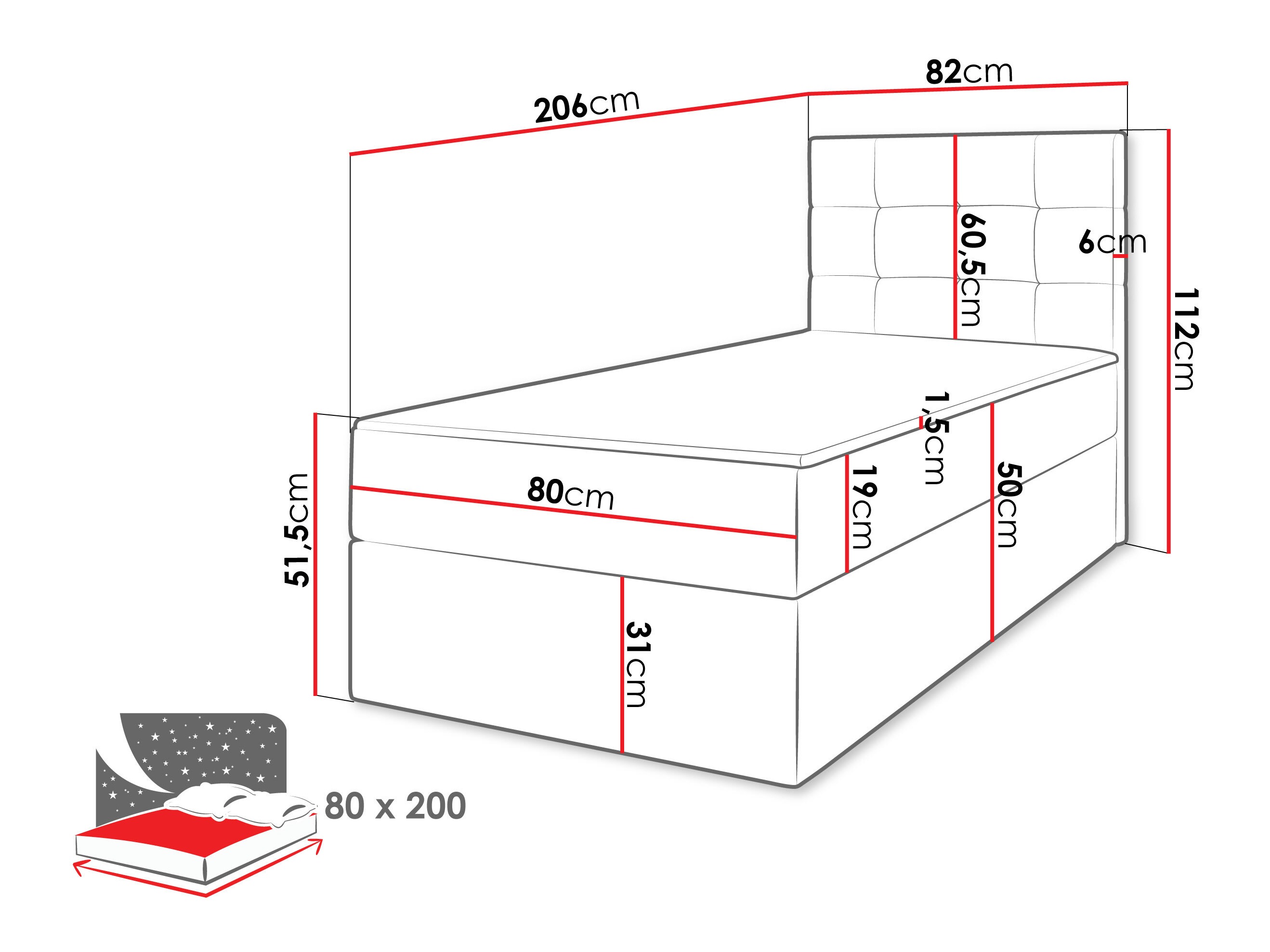 Continental bed Comfivo Osculum II (Lambi 11)