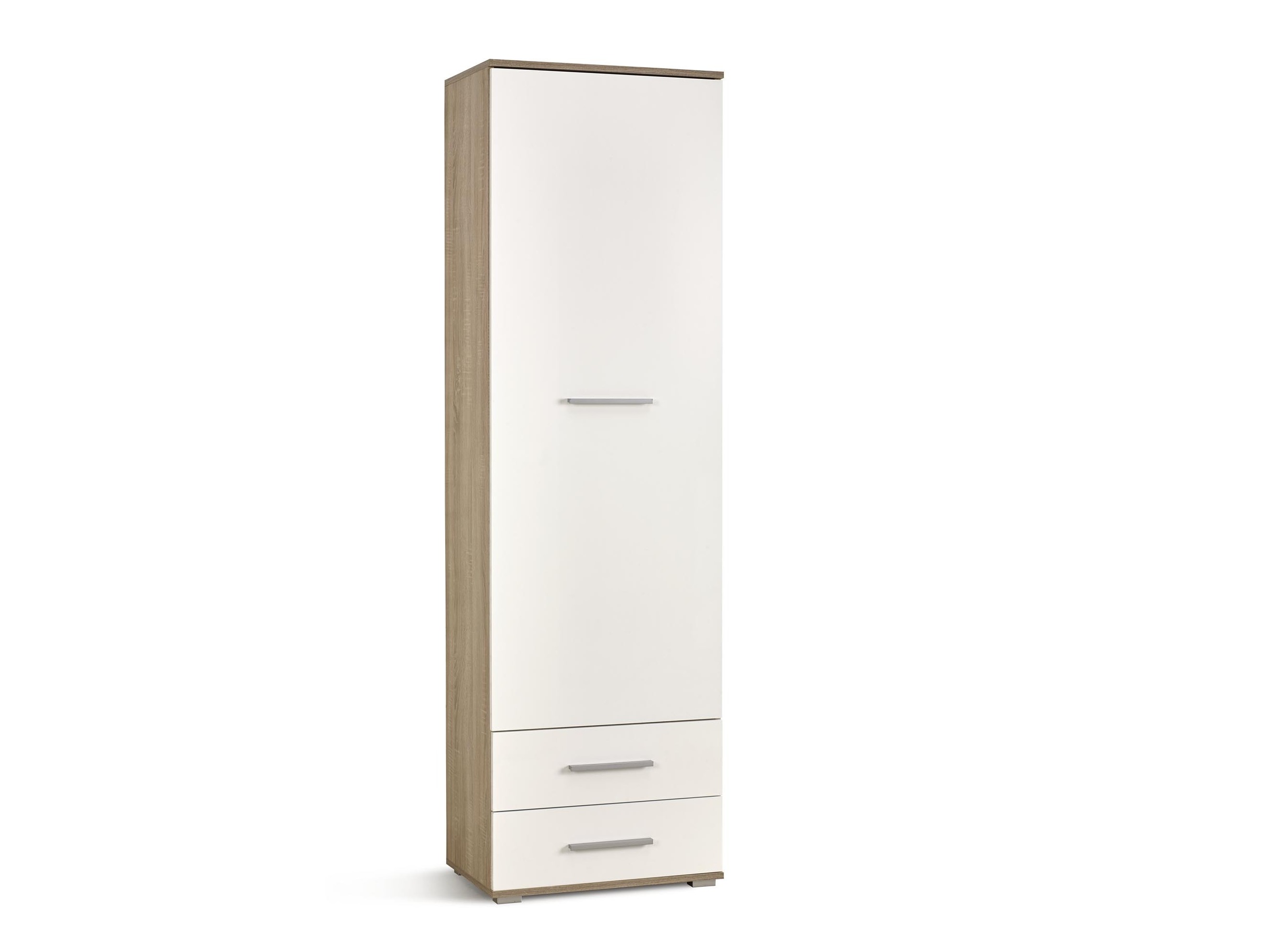 Bookcase Cirveso 106 (Sonoma oak + Glossy white)