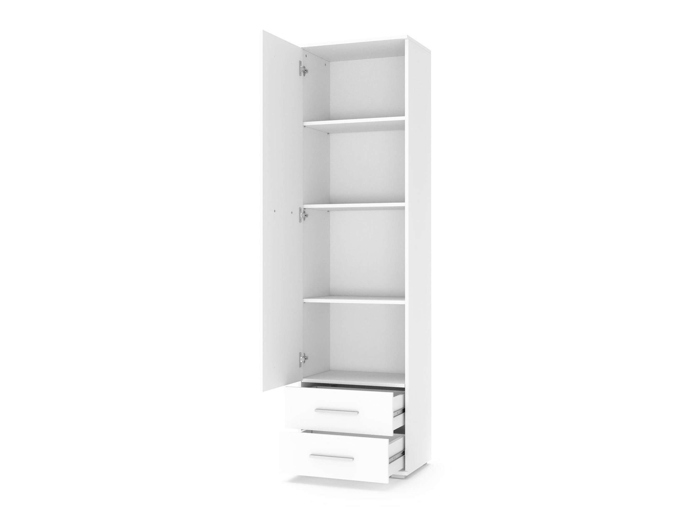 Bookcase Cirveso 106 (White + Glossy white)