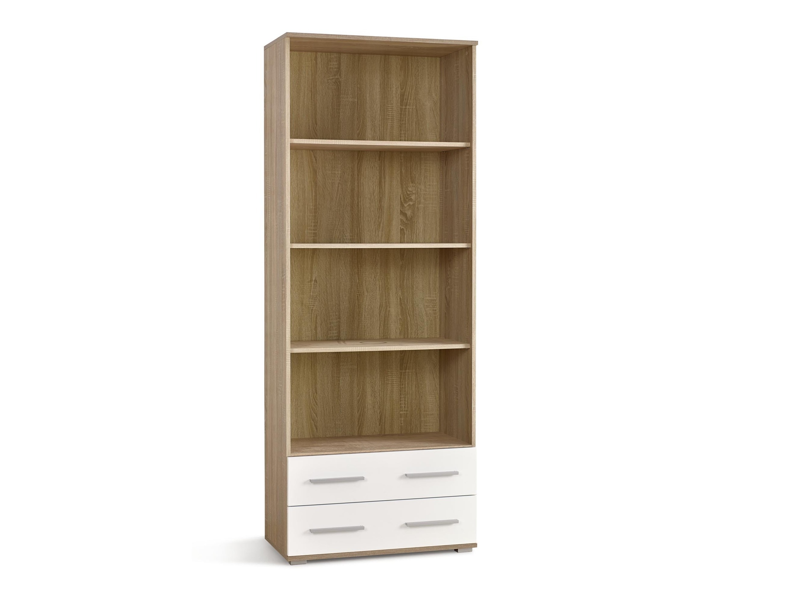 Bookcase Cirveso 108 (Sonoma oak + Glossy white)