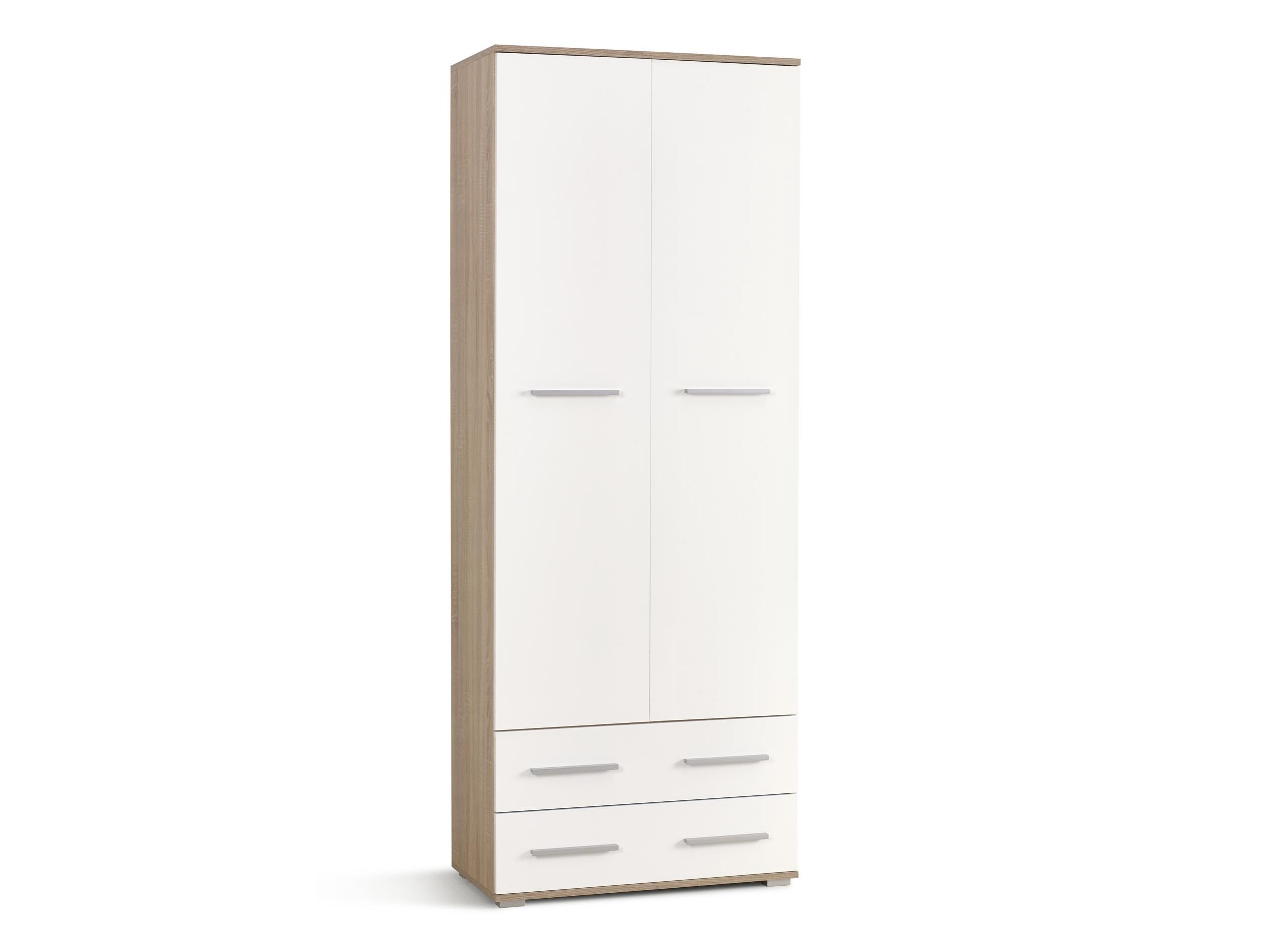 Bookcase Cirveso 107 (Sonoma oak + Glossy white)