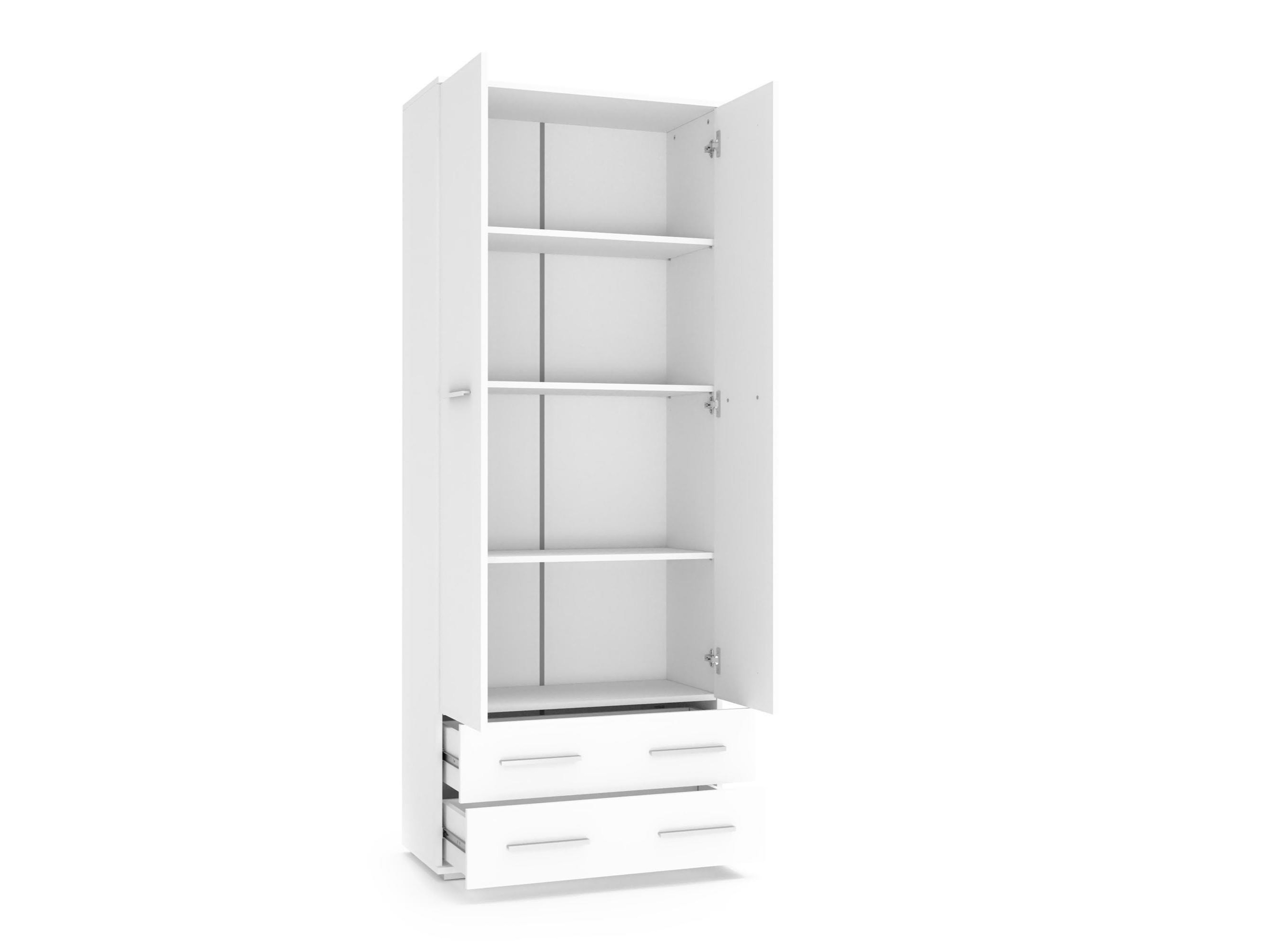 Bookcase Cirveso 107 (White + Glossy white)
