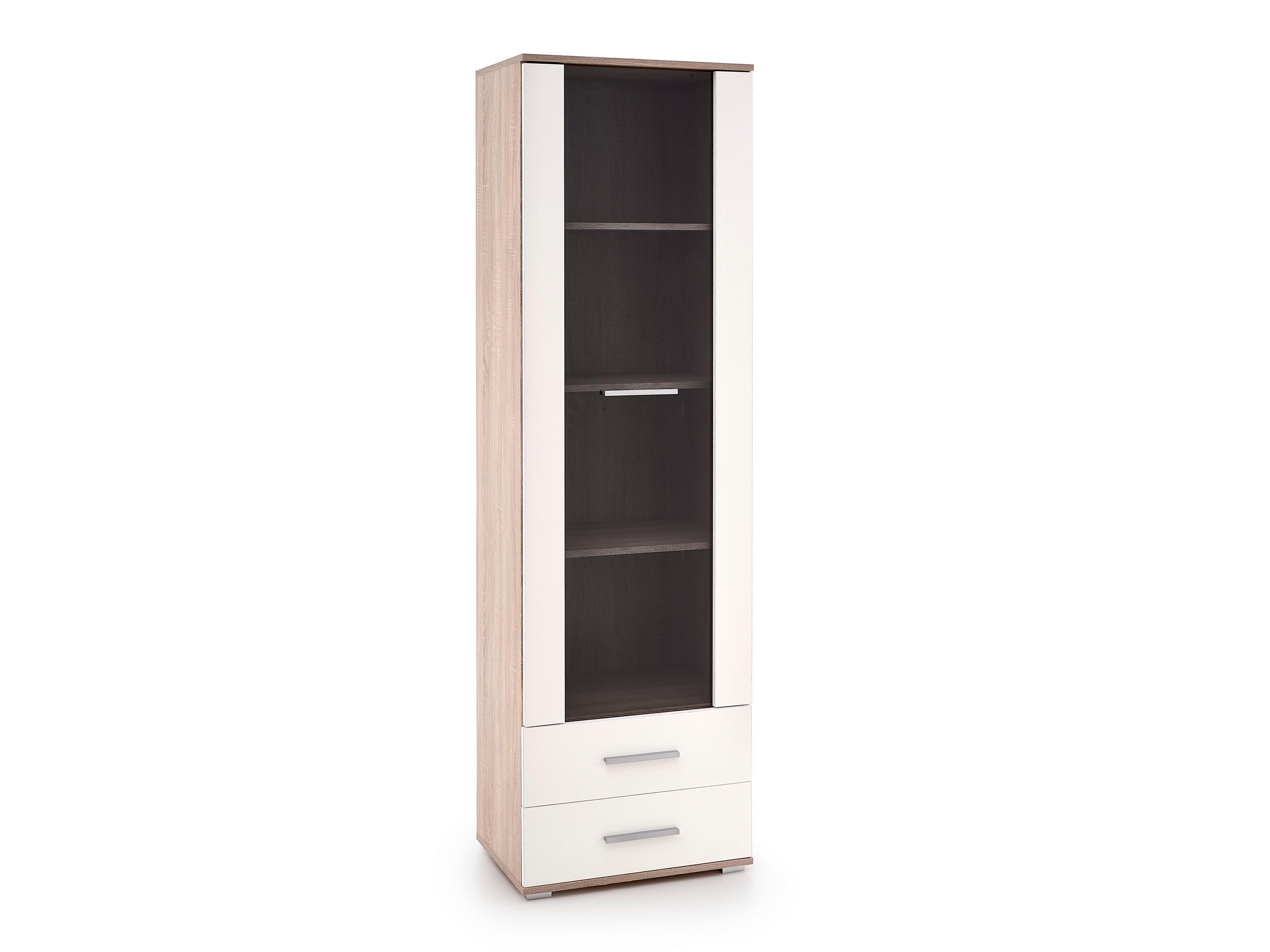 Bookcase Cirveso 116 (Sonoma oak + Glossy white)