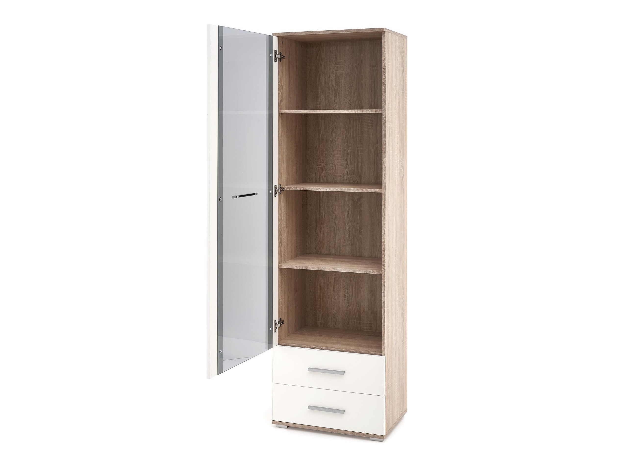 Bookcase Cirveso 116 (Sonoma oak + Glossy white)