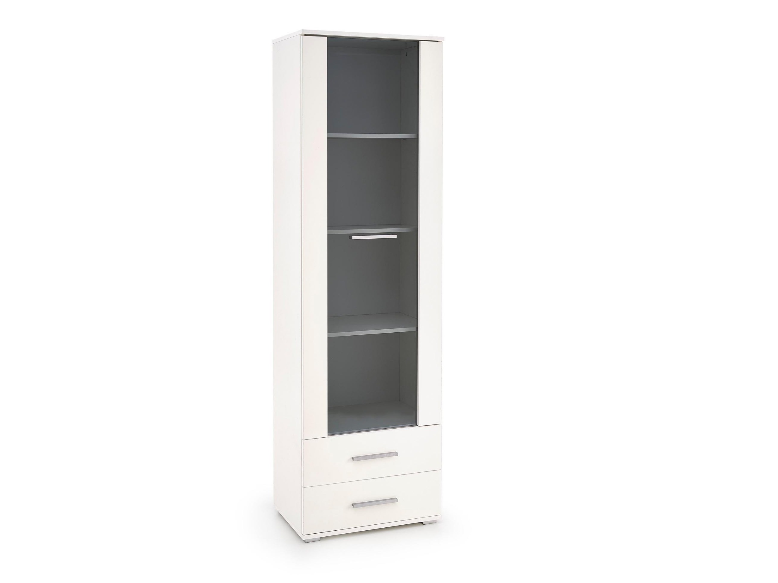Bookcase Cirveso 116 (White + Glossy white)