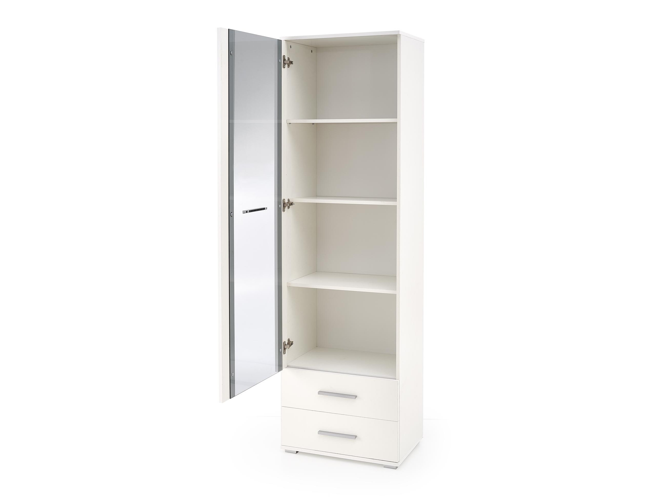 Bookcase Cirveso 116 (White + Glossy white)