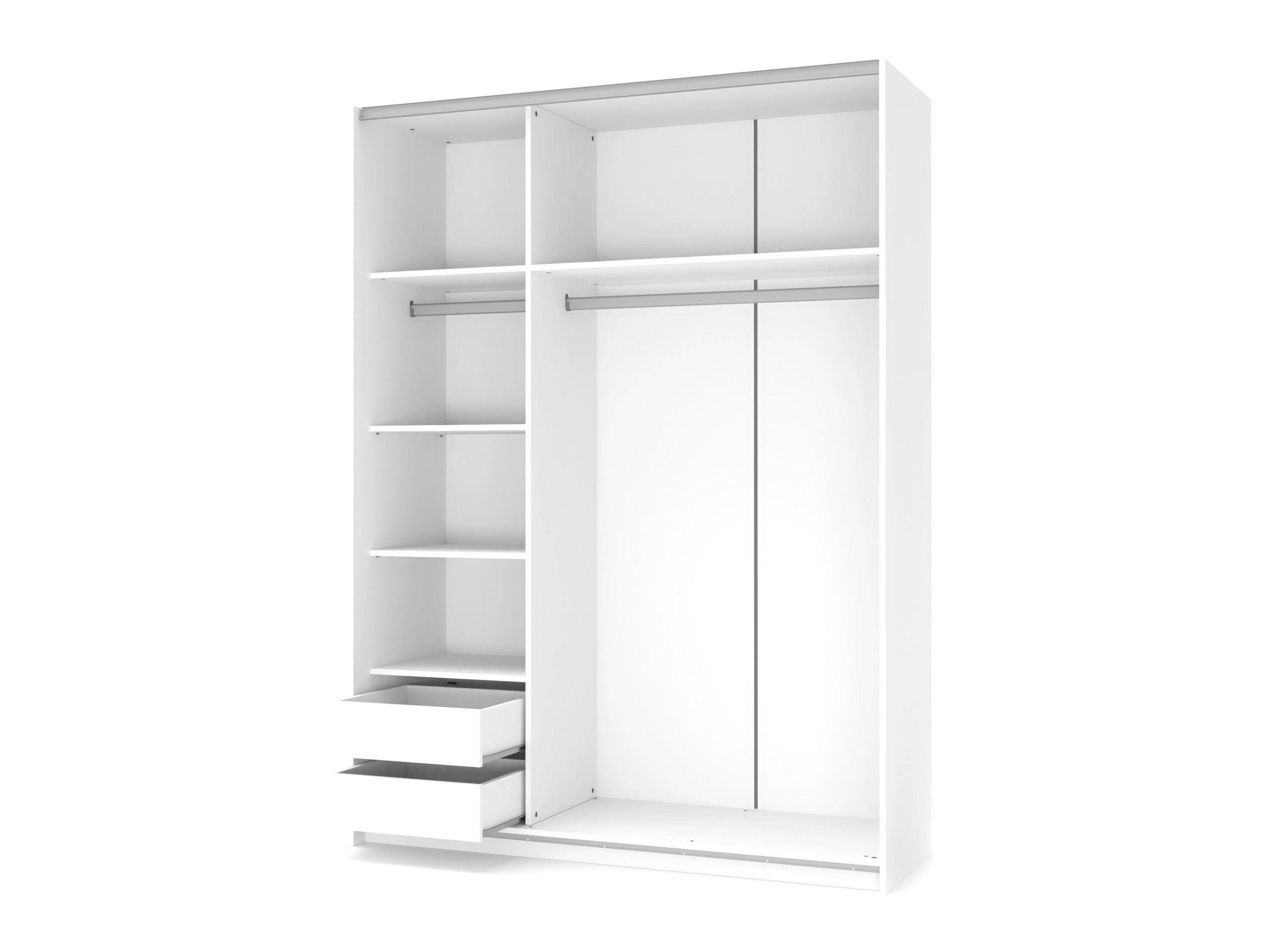 Wardrobe Cirveso 110 (White + Glossy white)