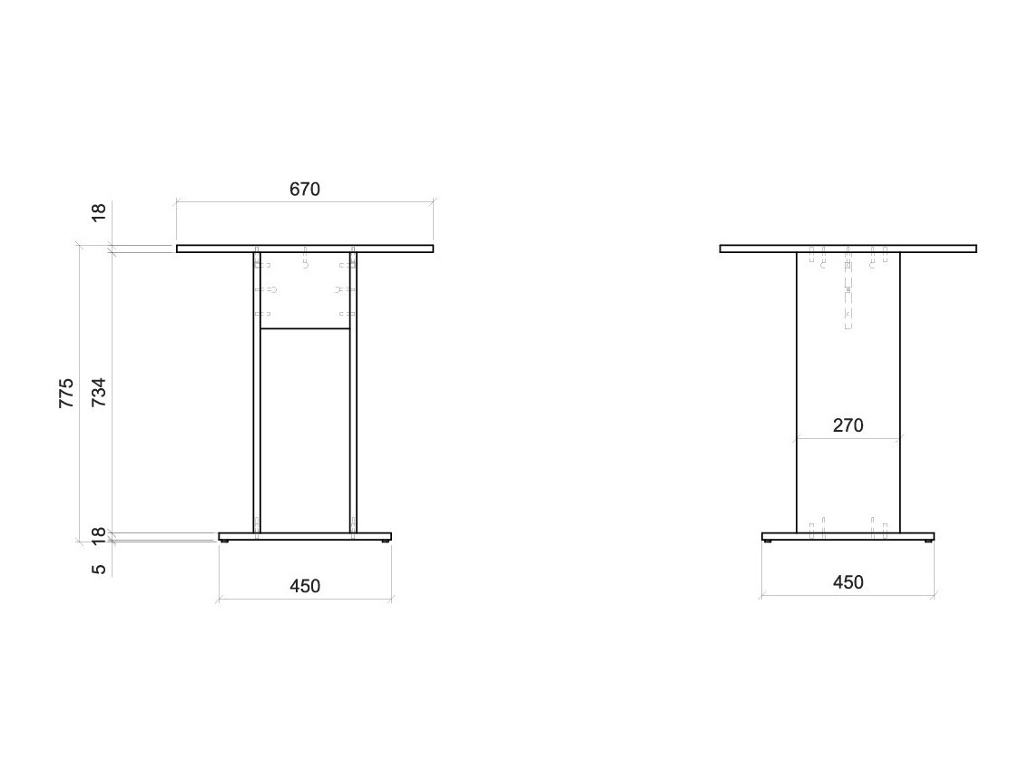 Side table Ontario 225 (White)