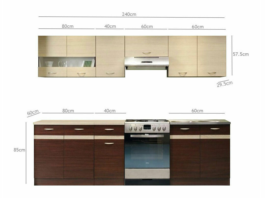 Modular kitchen set Eli Mix 102