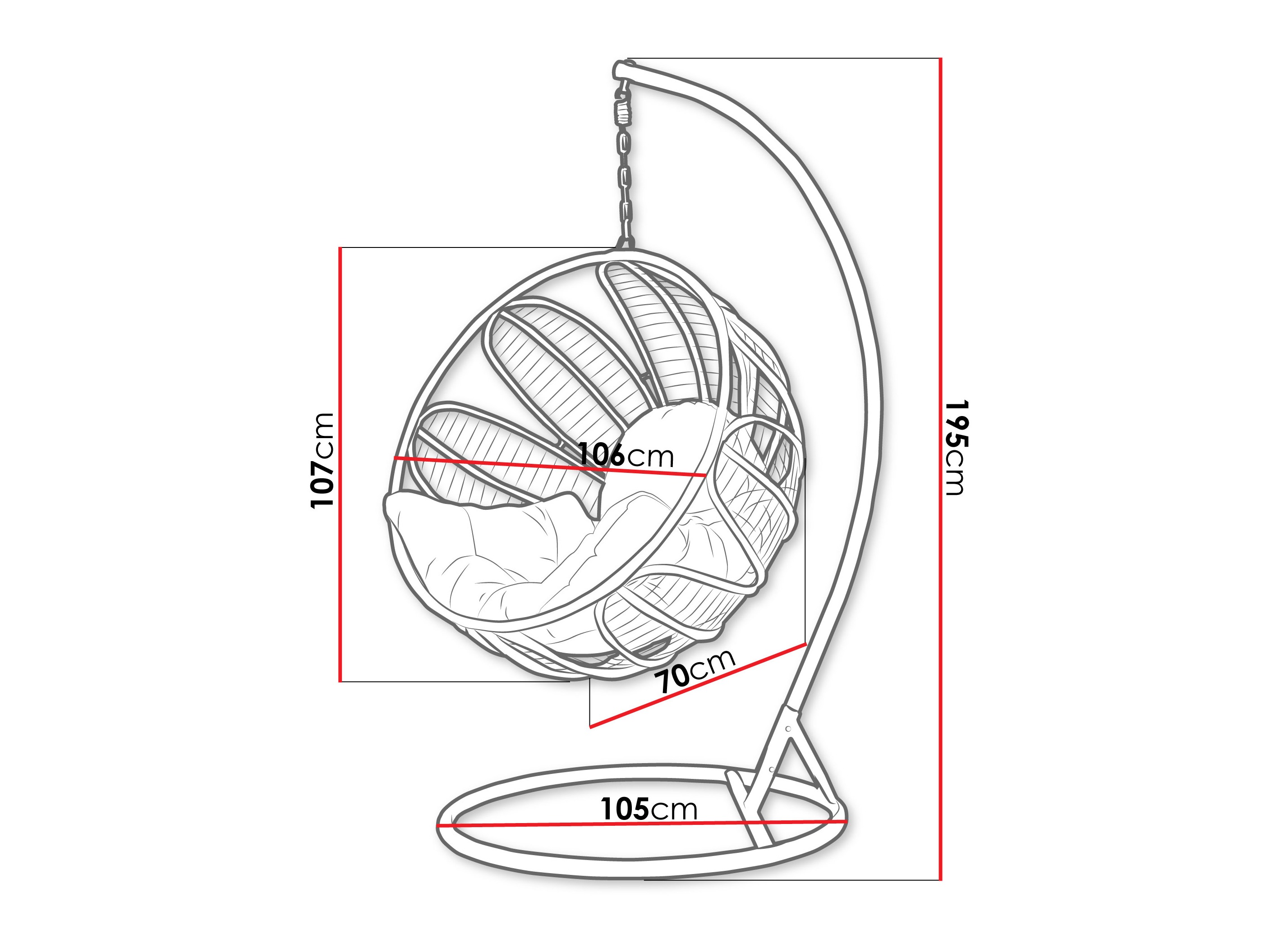 Hanging chair Comfivo Ingenium (Beige)