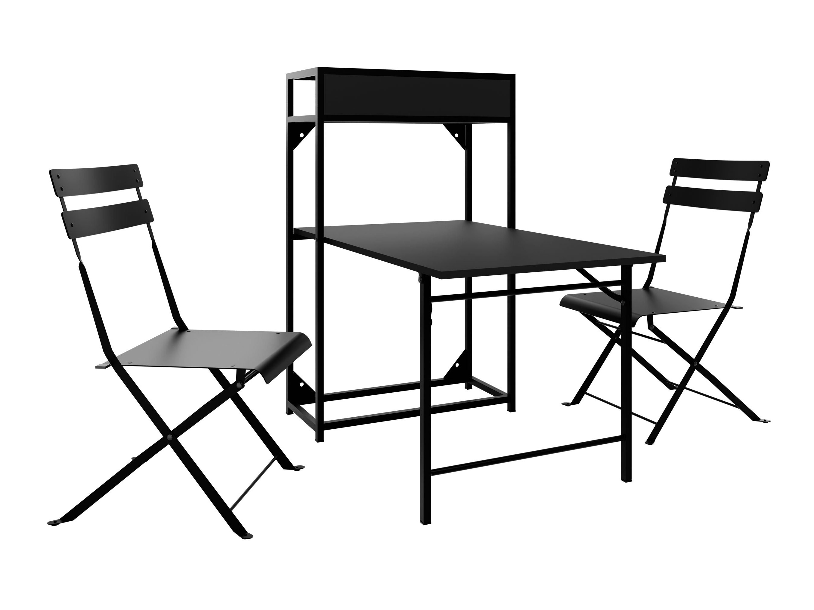 Balcony furniture set Lenitus (Black)