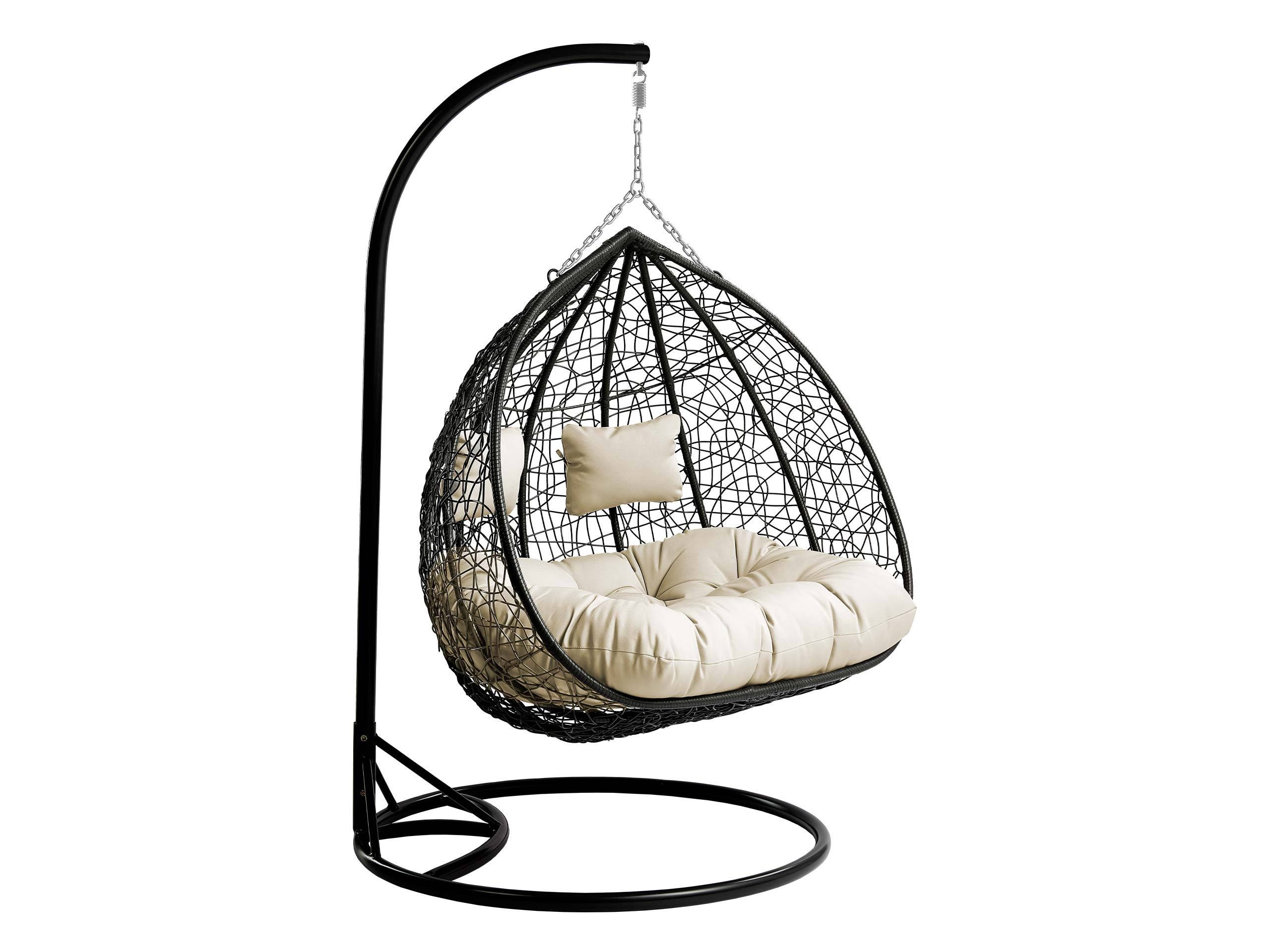 Hanging chair Comfivo Audos (Black + Cream)