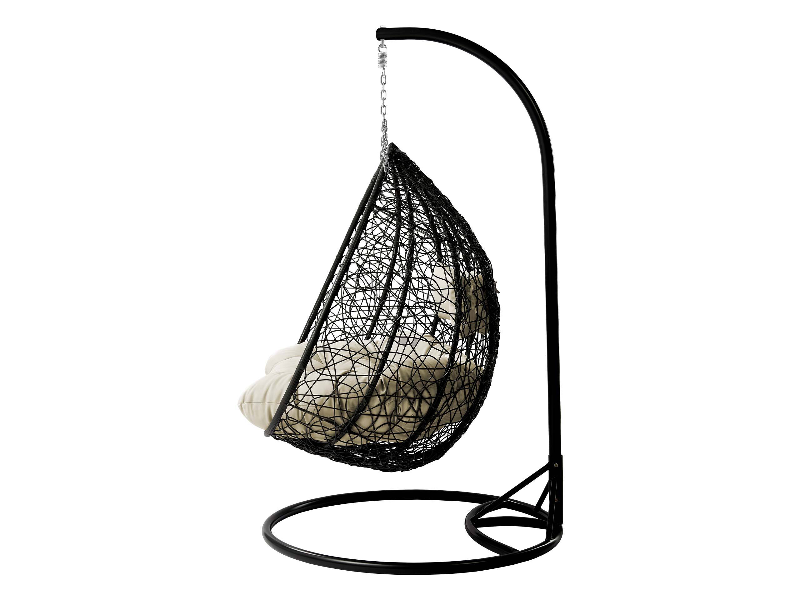 Hanging chair Comfivo Audos (Black + Cream)