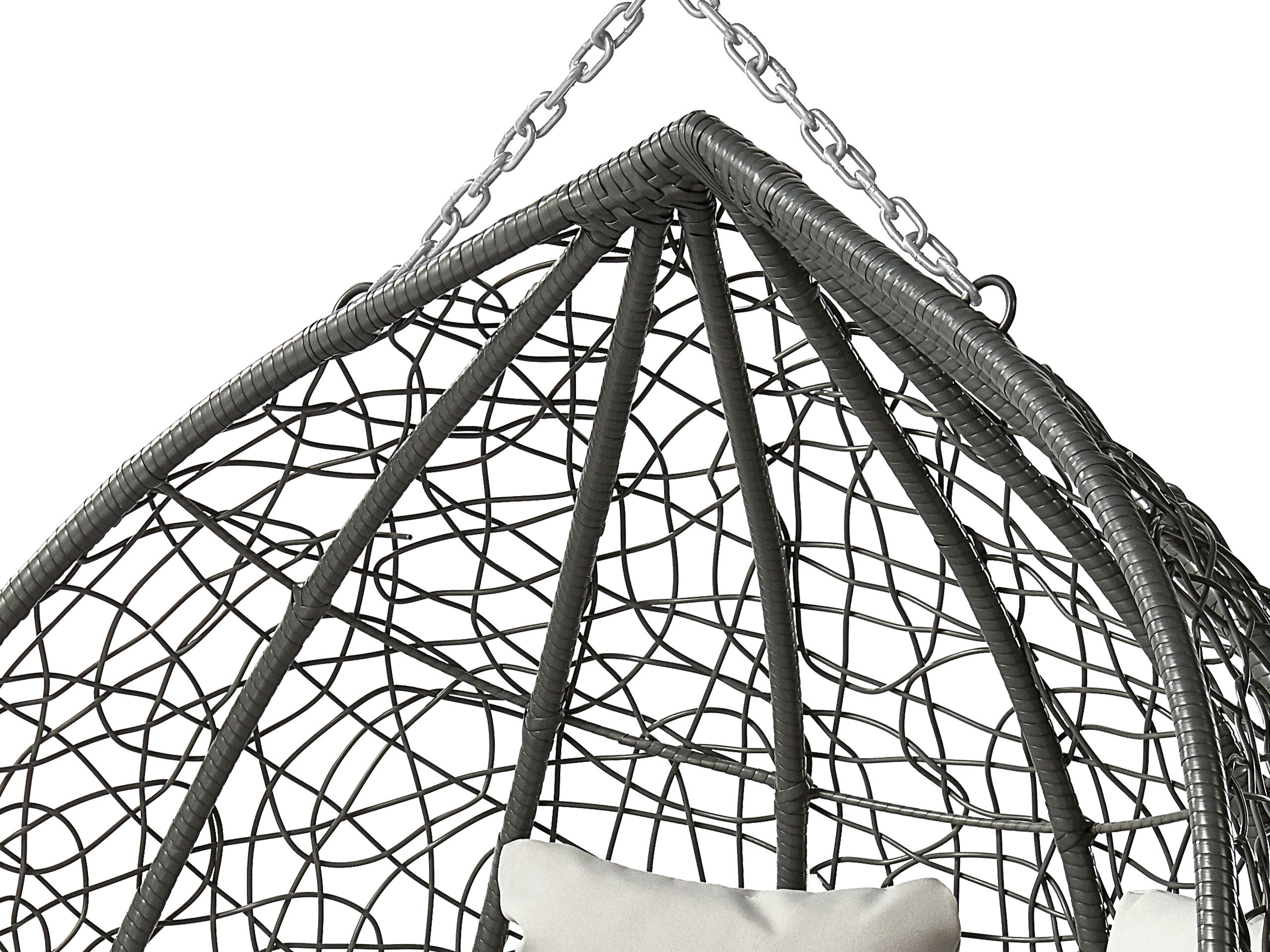 Hanging chair Comfivo Audos (Black + Cream)