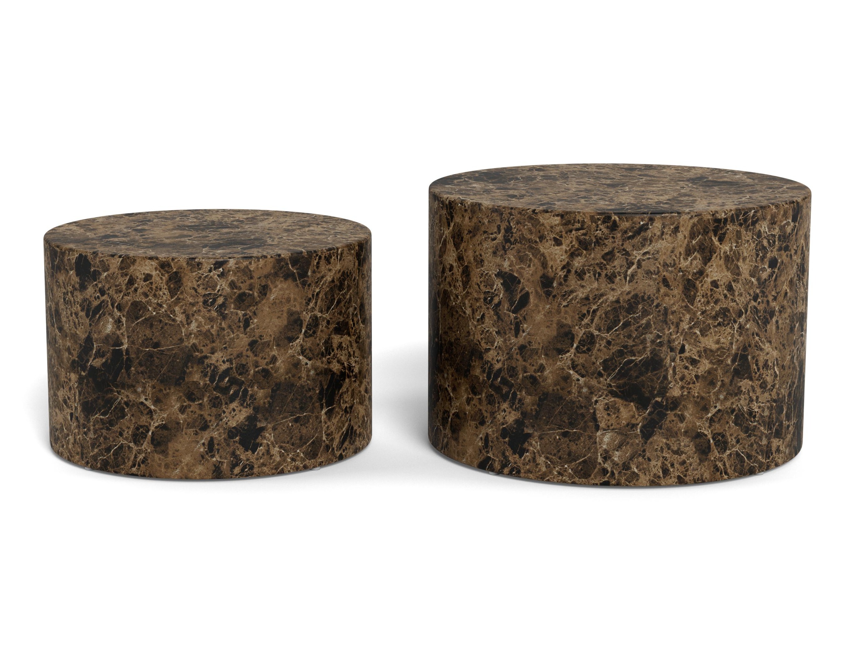Nest of coffee tables Norsica 800 (Brown marble)