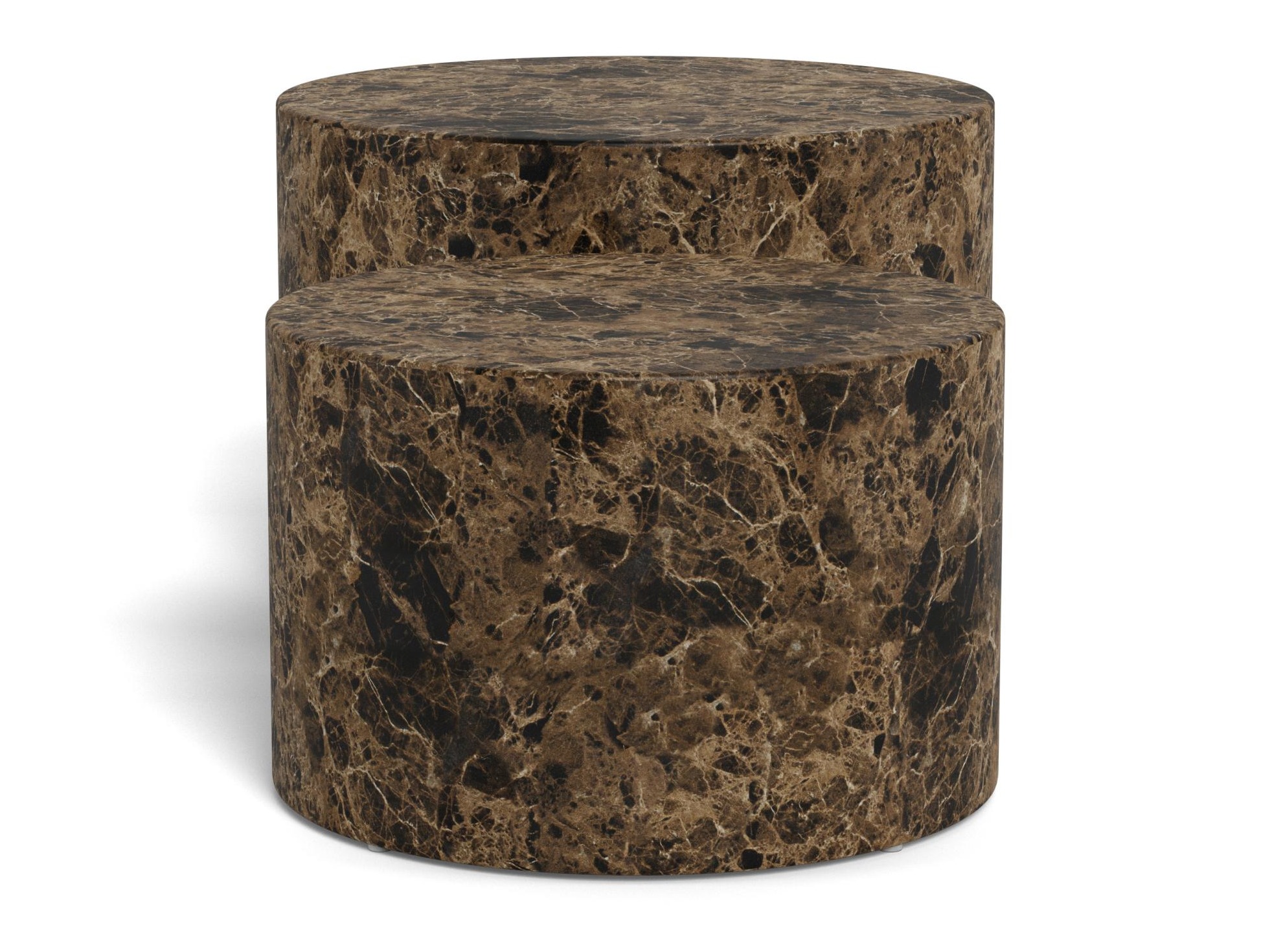 Nest of coffee tables Norsica 800 (Brown marble)