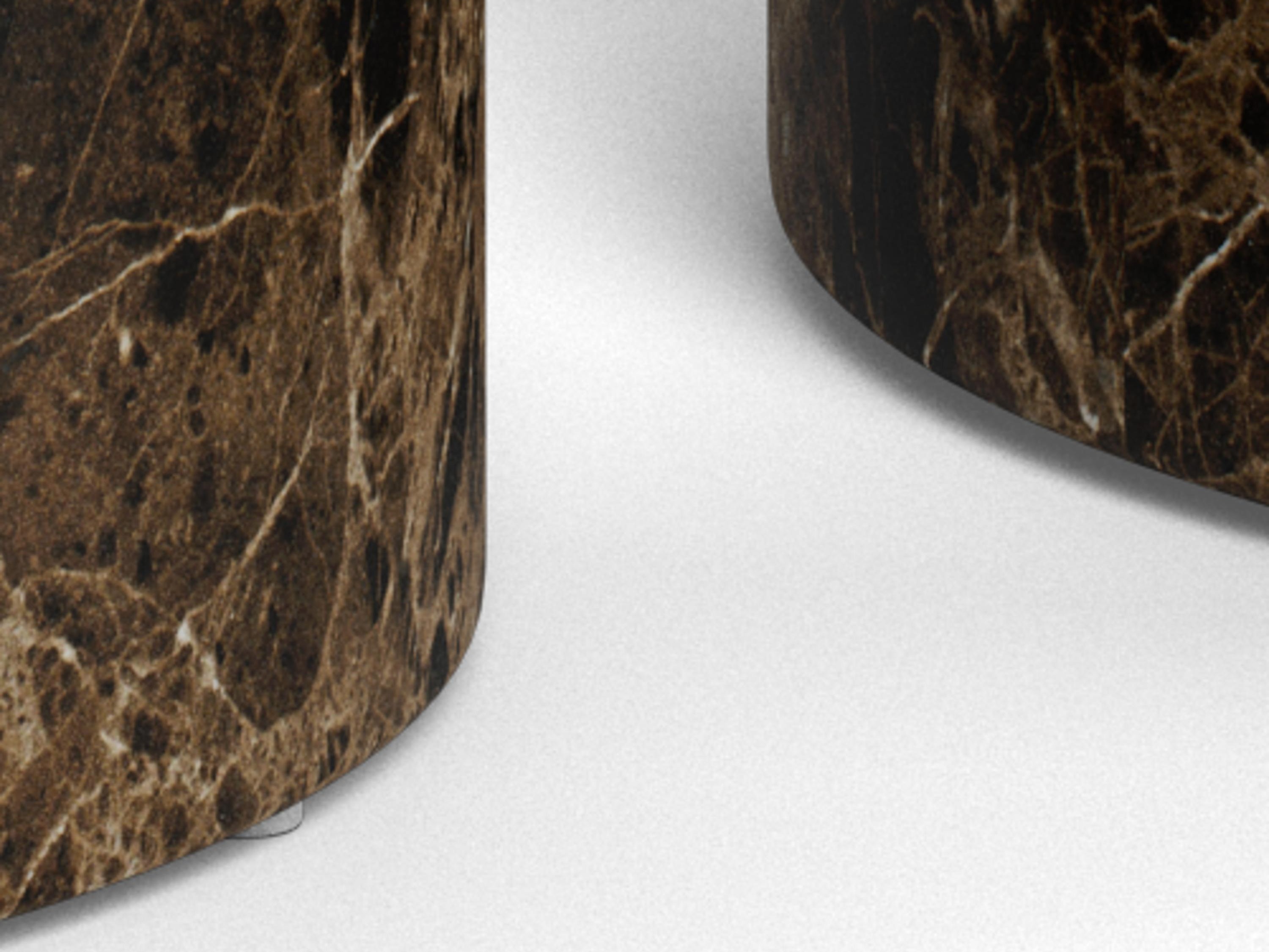 Nest of coffee tables Norsica 800 (Brown marble)