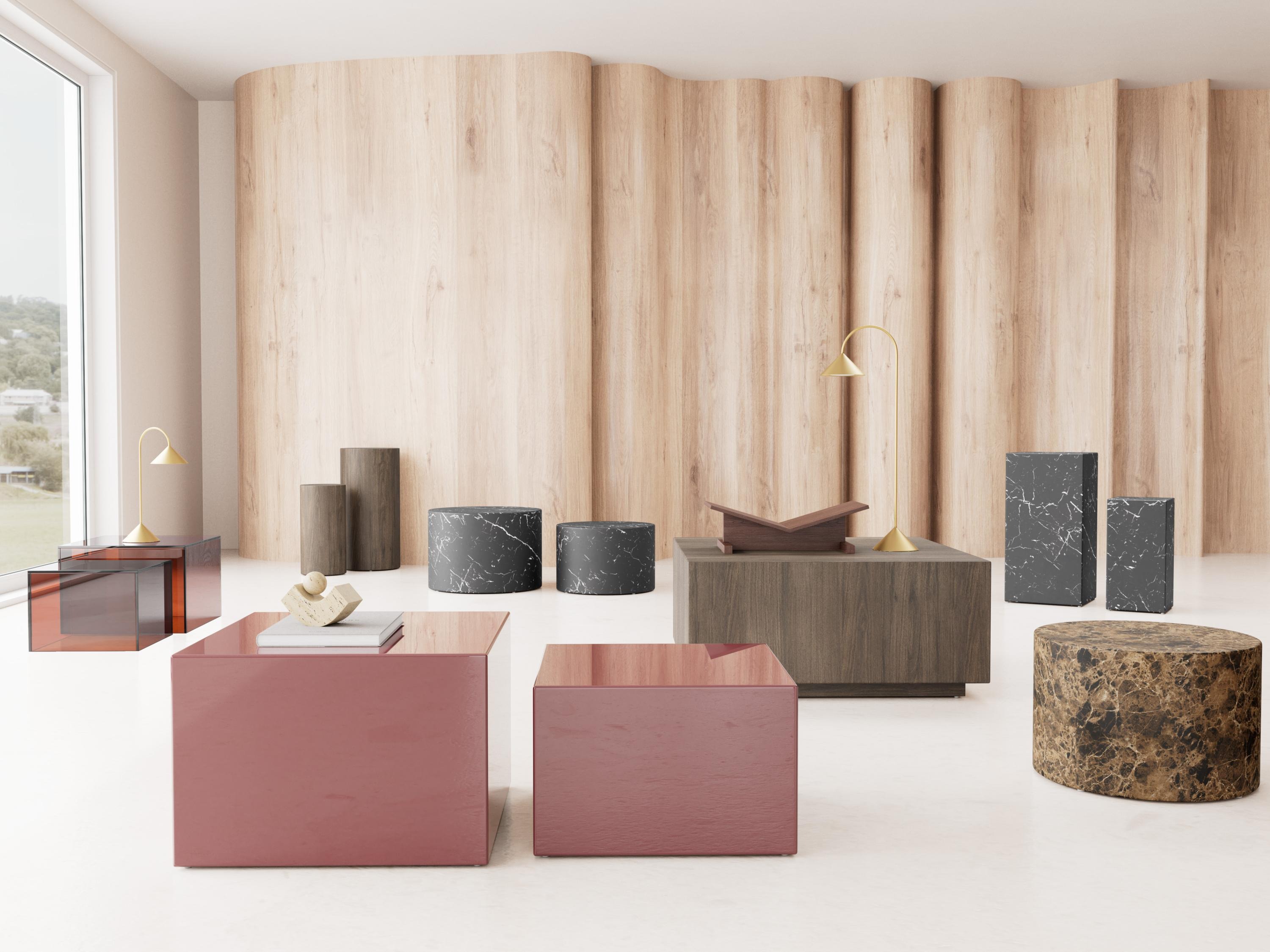 Nest of coffee tables Norsica 800 (Brown marble)